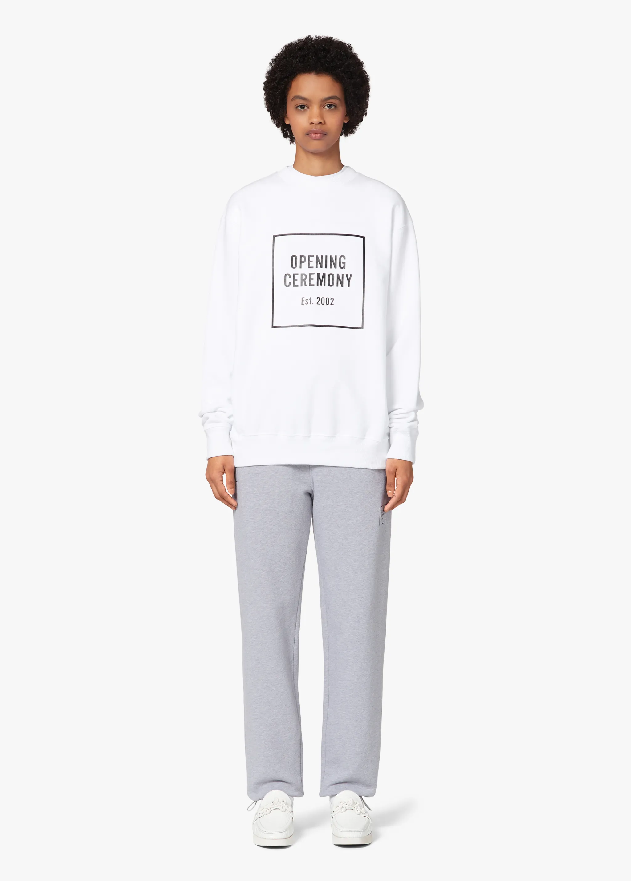 WHITE LOGO SWEATSHIRT