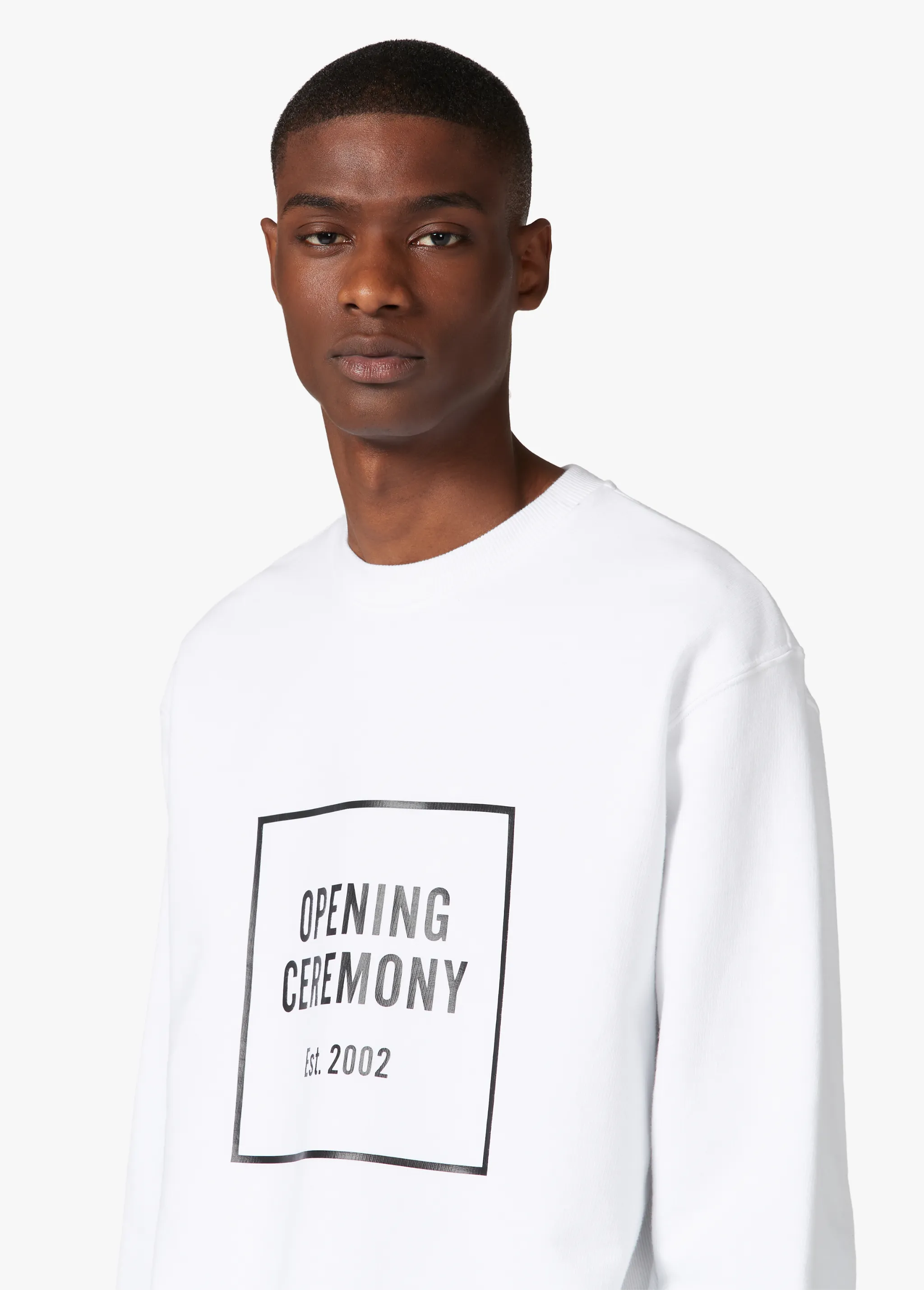 WHITE LOGO SWEATSHIRT