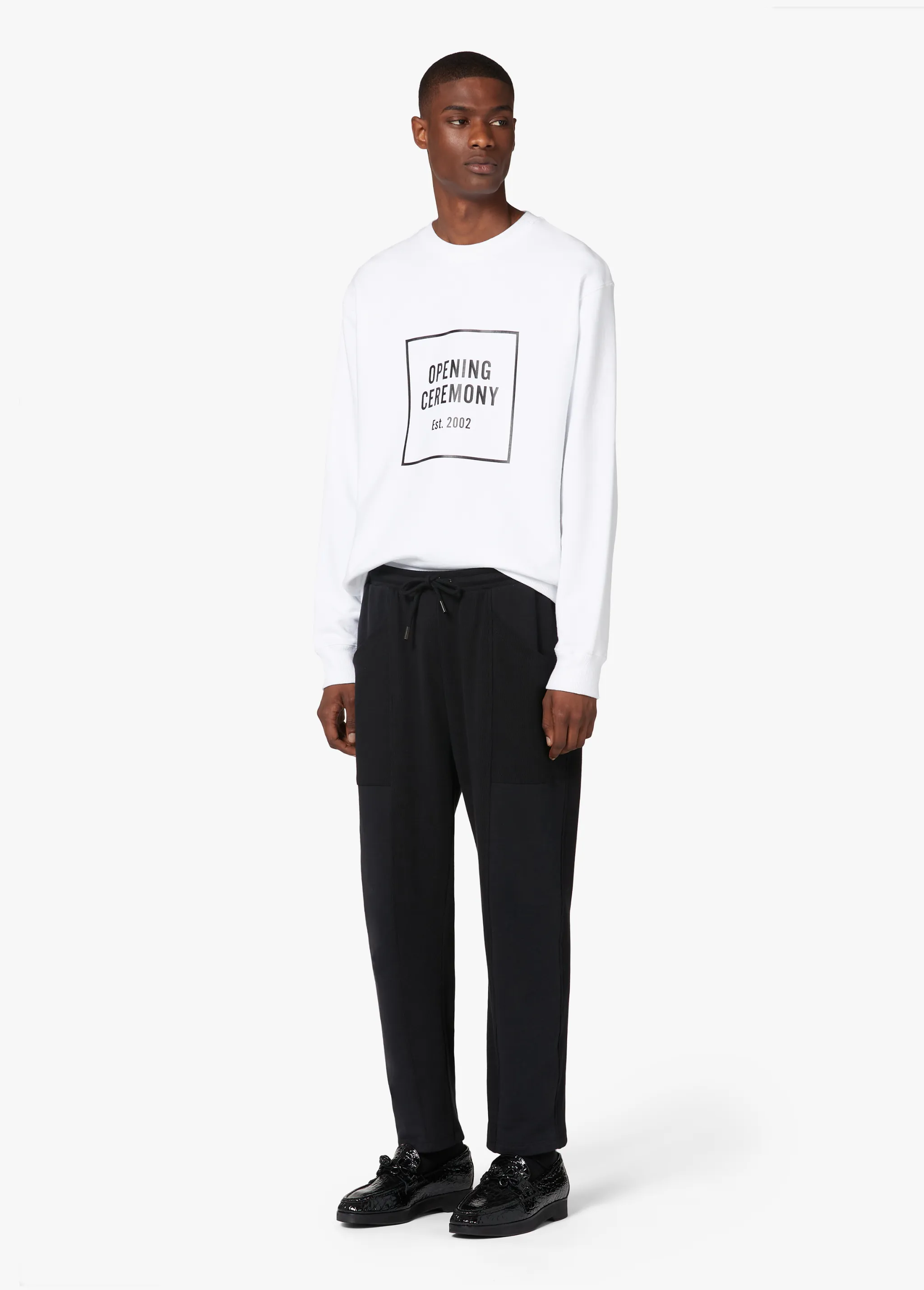 WHITE LOGO SWEATSHIRT