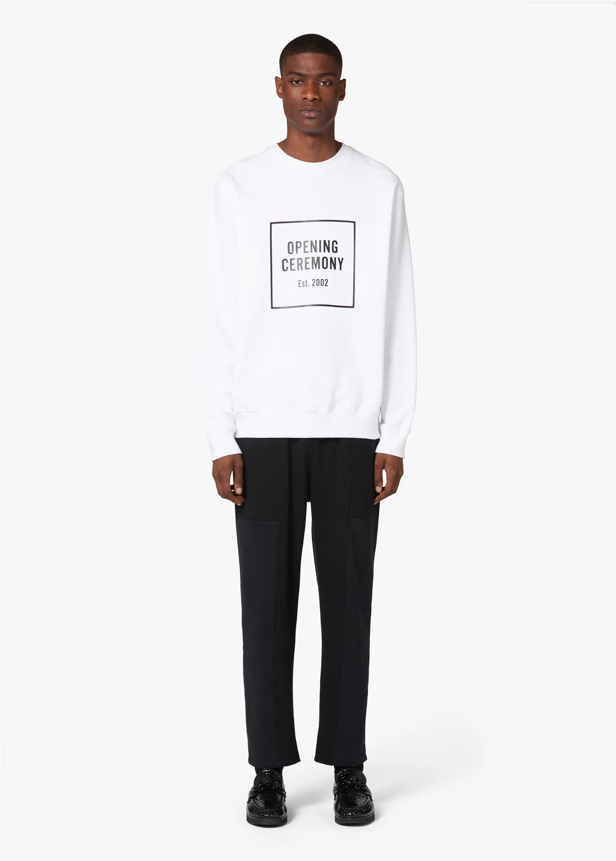 WHITE LOGO SWEATSHIRT