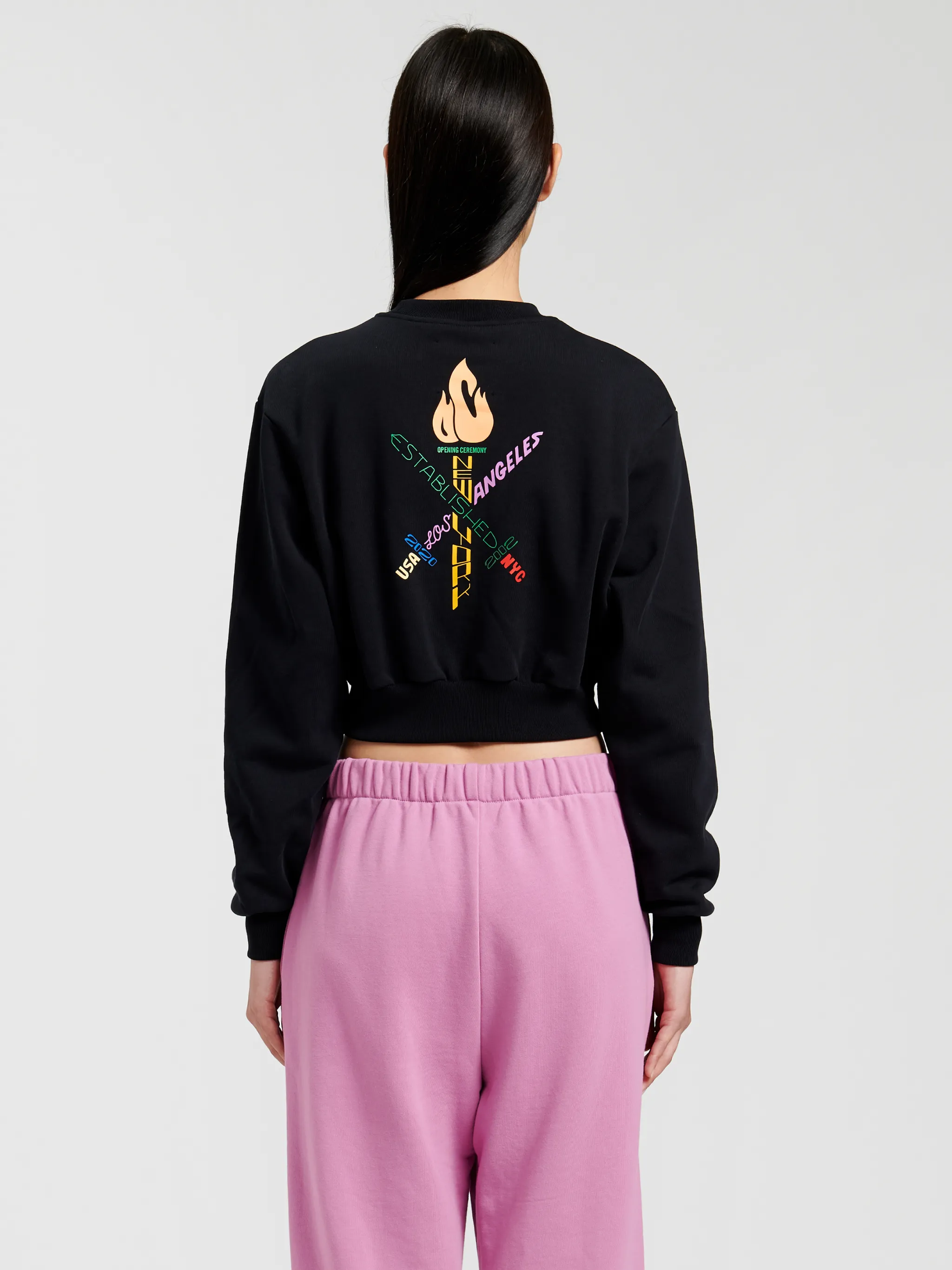 WORD TORCH CROPPED SWEATSHIRT