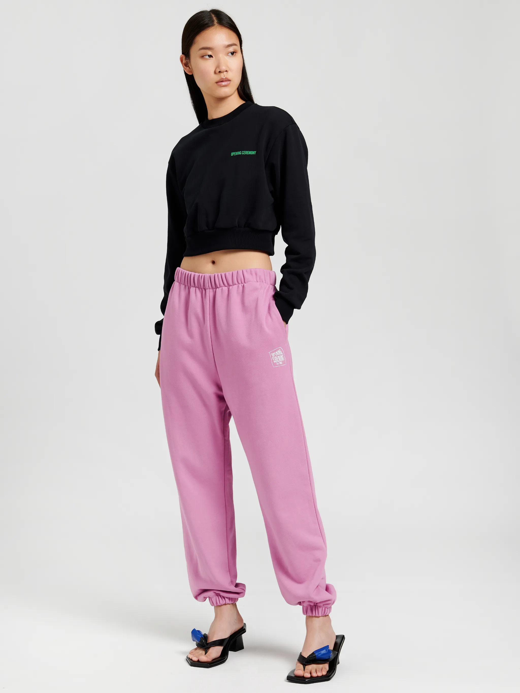 WORD TORCH CROPPED SWEATSHIRT