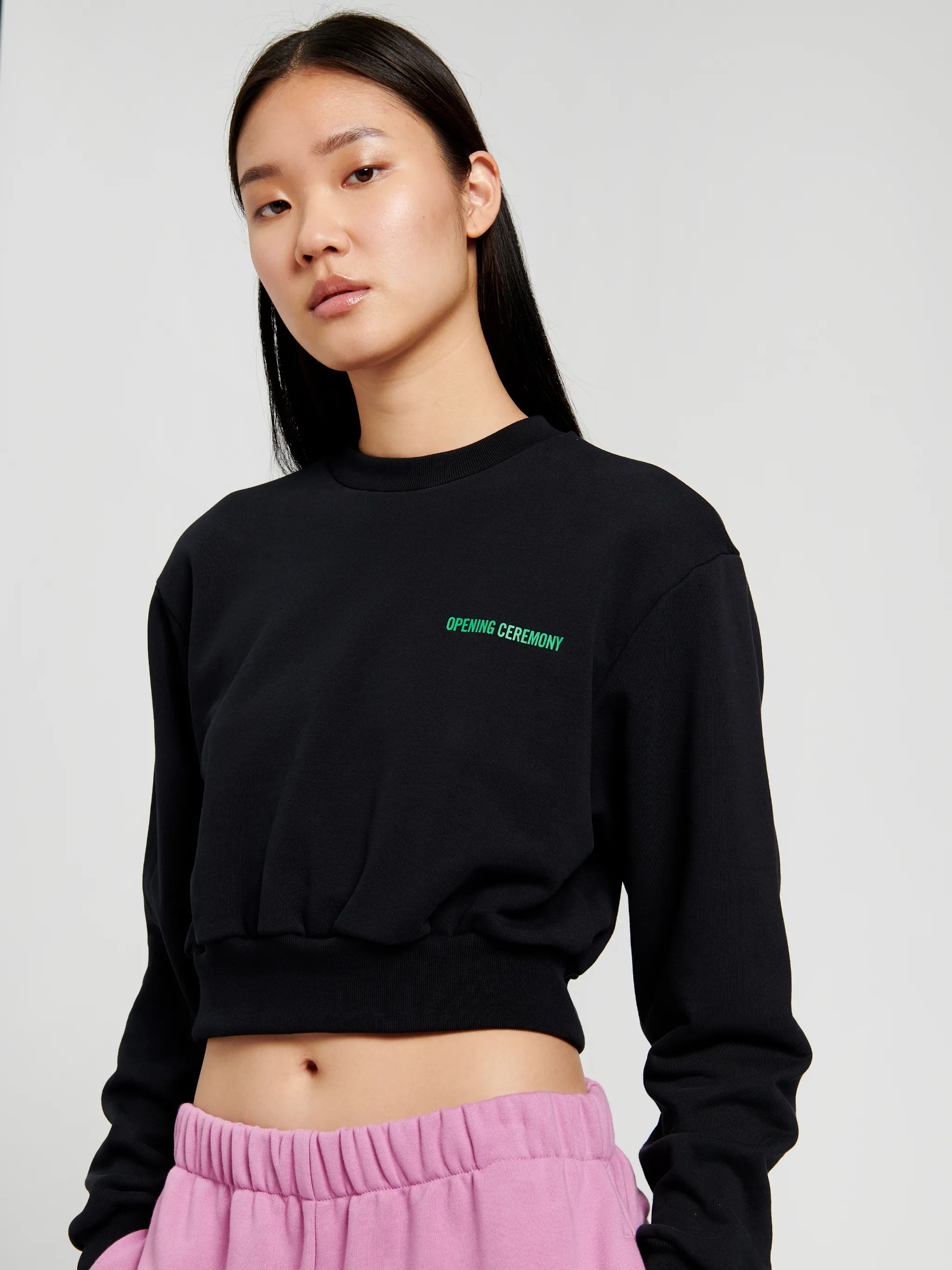 WORD TORCH CROPPED SWEATSHIRT
