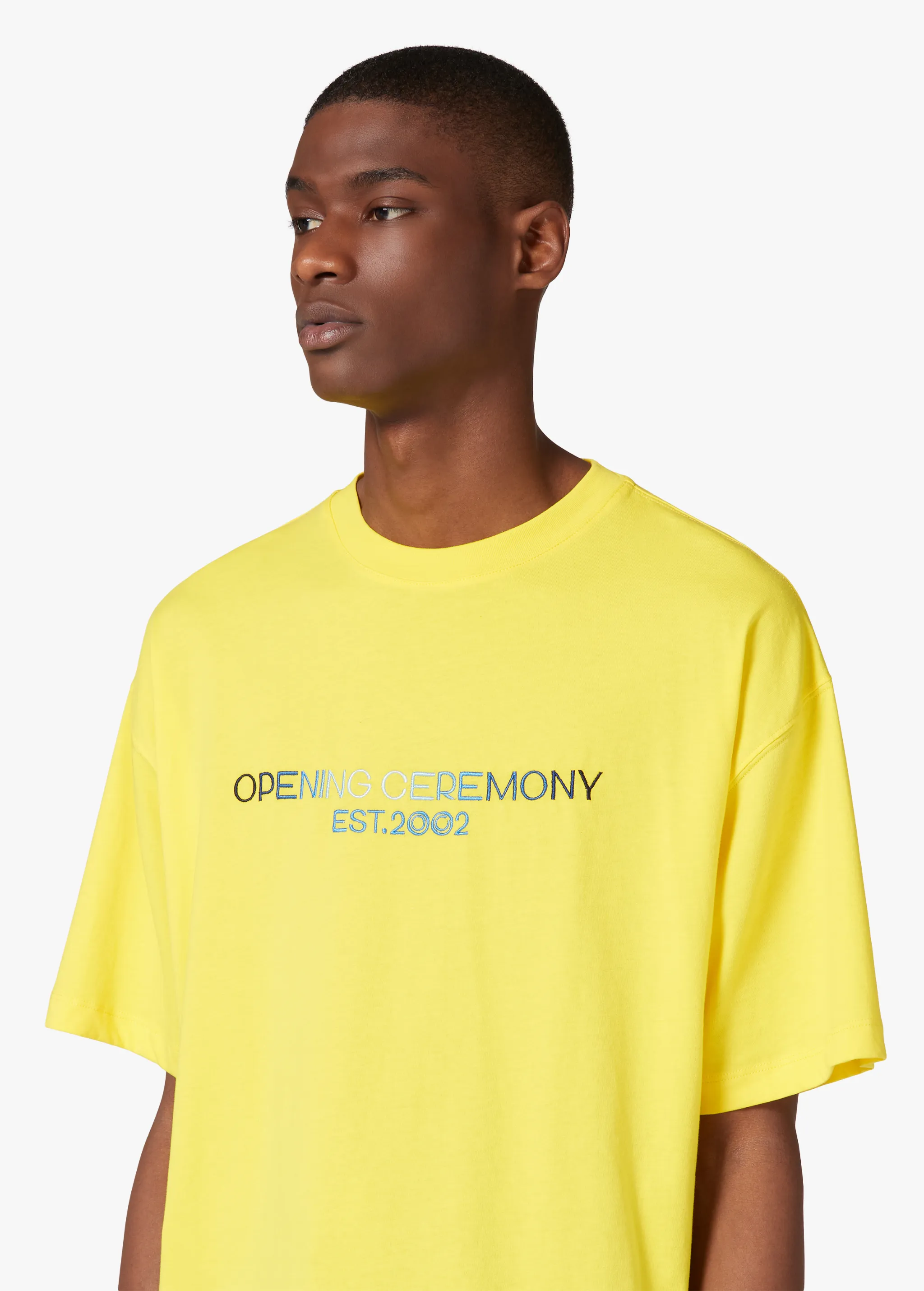 YELLOW EMBROIDERED T-SHIRT