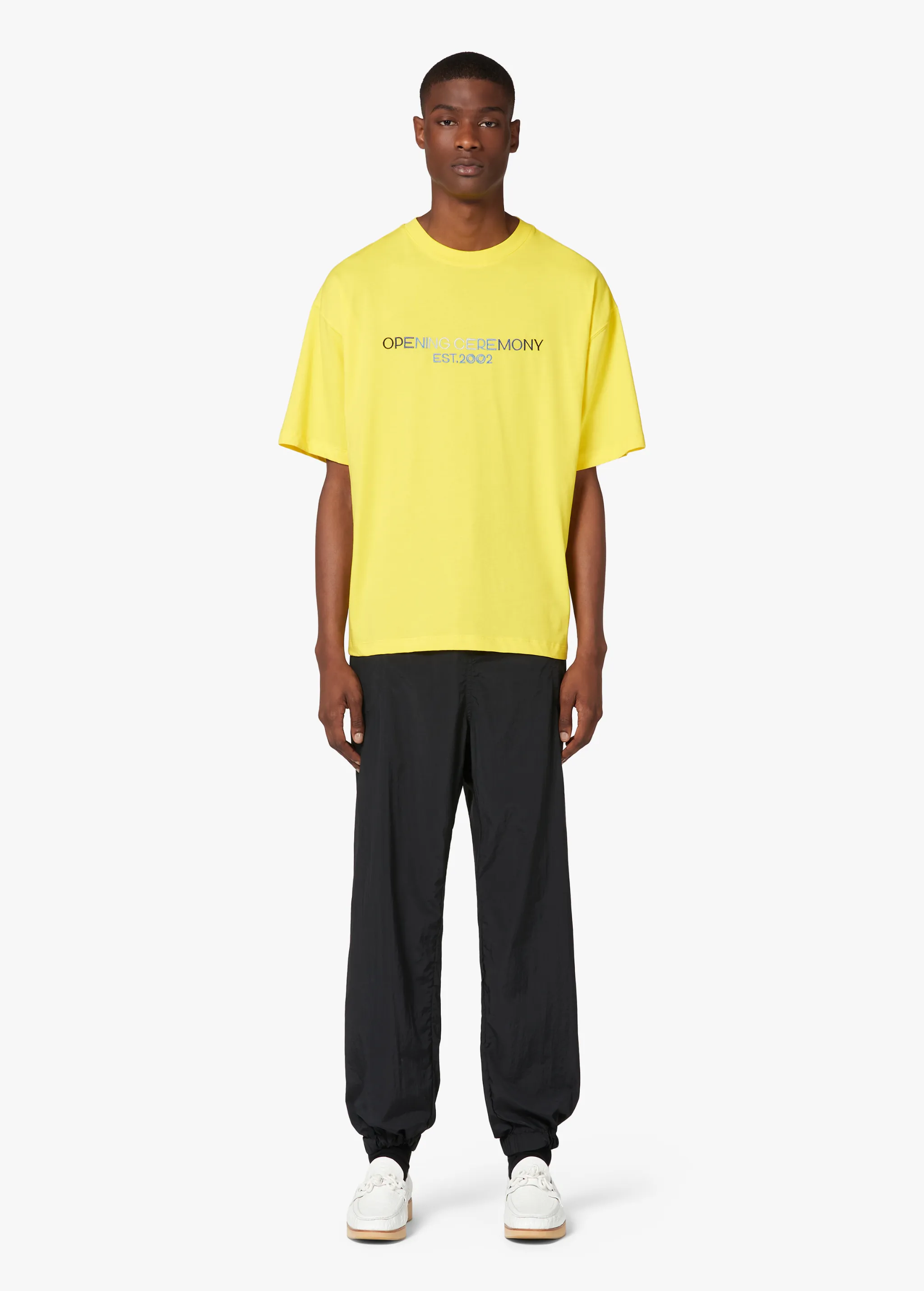 YELLOW EMBROIDERED T-SHIRT