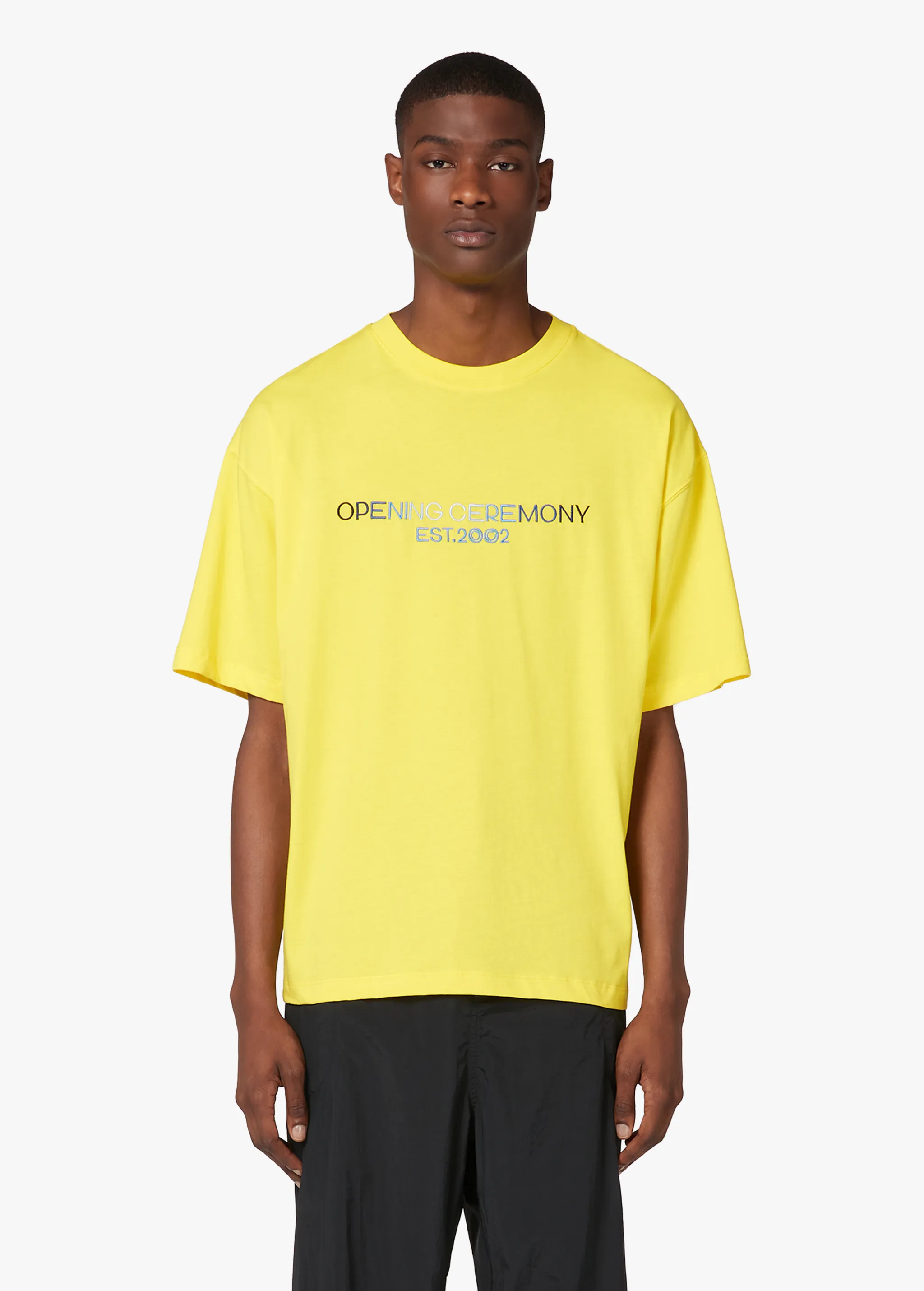 YELLOW EMBROIDERED T-SHIRT