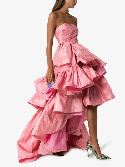 oscar de la renta strapless dress