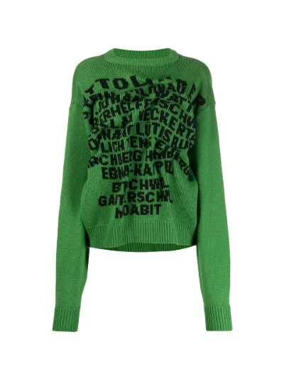 emerald green knit jumper