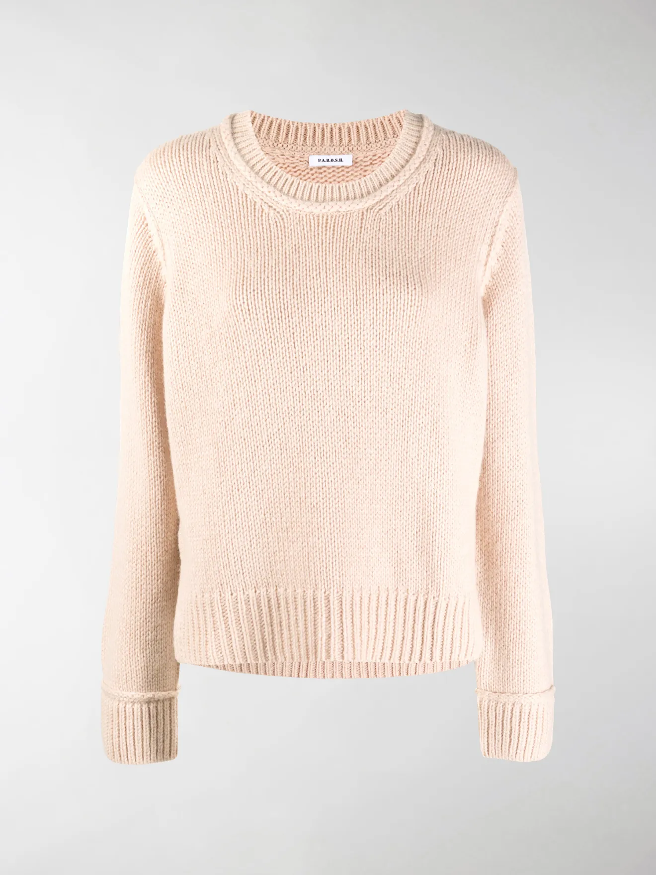chunky knit crew neck jumper
