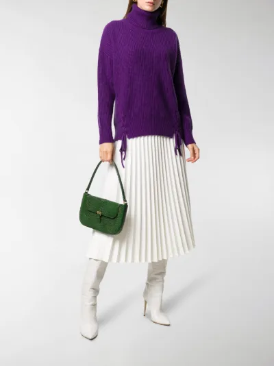 purple high neck jumper
