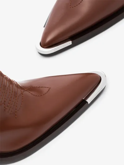 pointed toe leather ankle boots