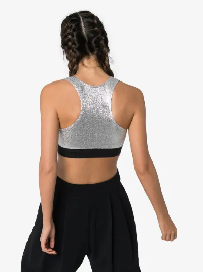 metallic sports bra
