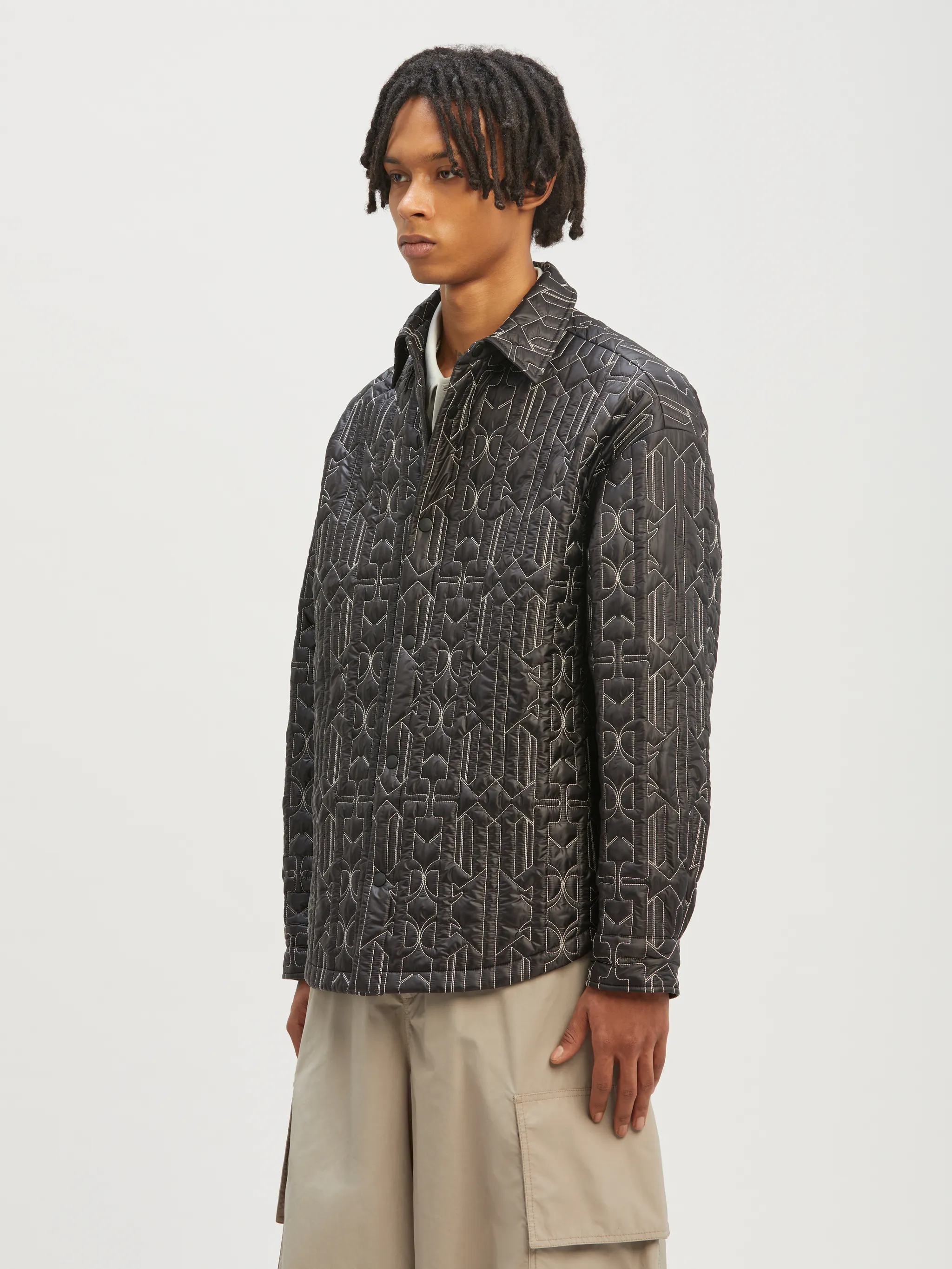 Allover Monogram Quilted Overshirt