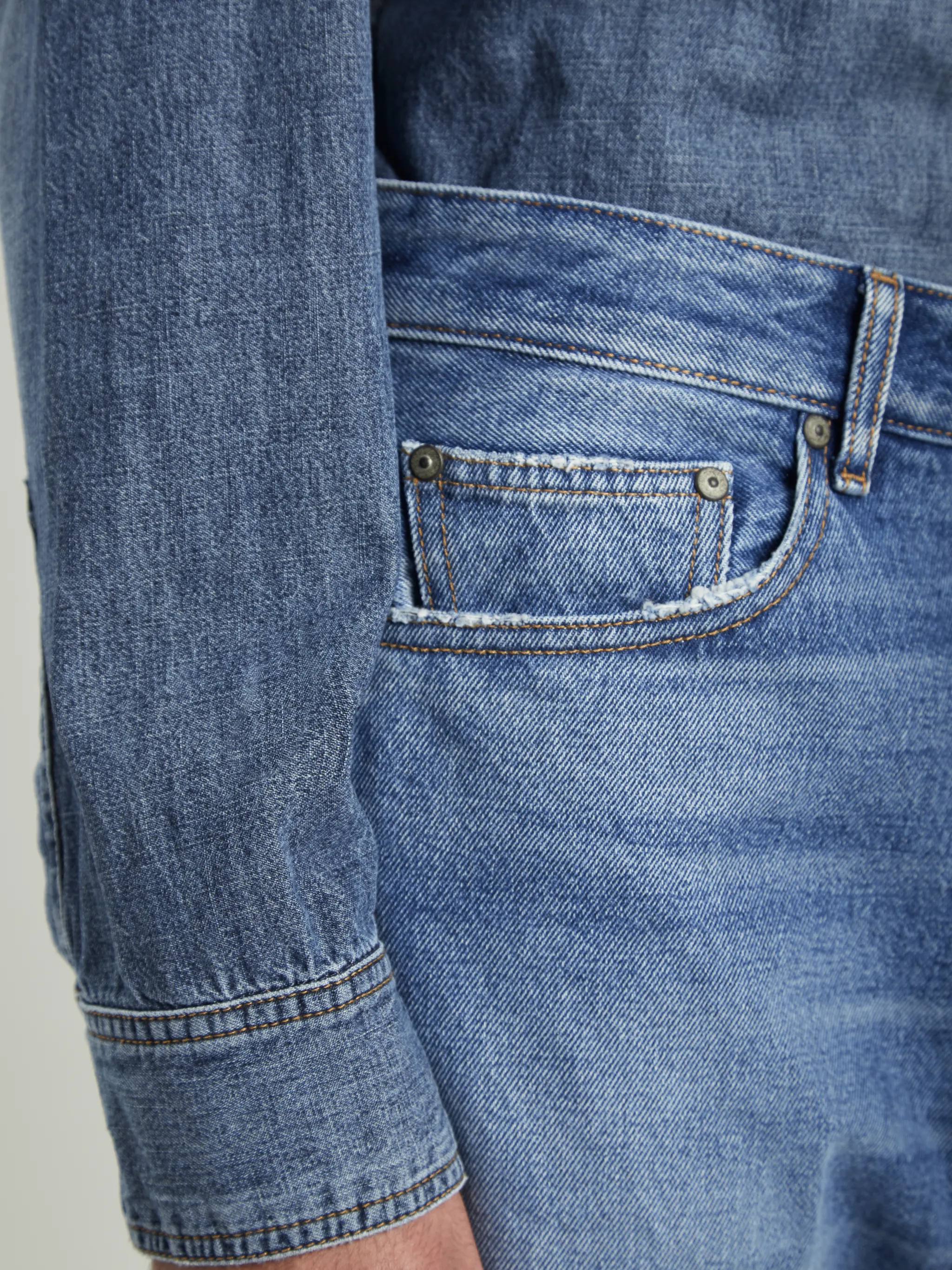 BANDANA PATCH DENIM PANTS - Palm Angels® Official