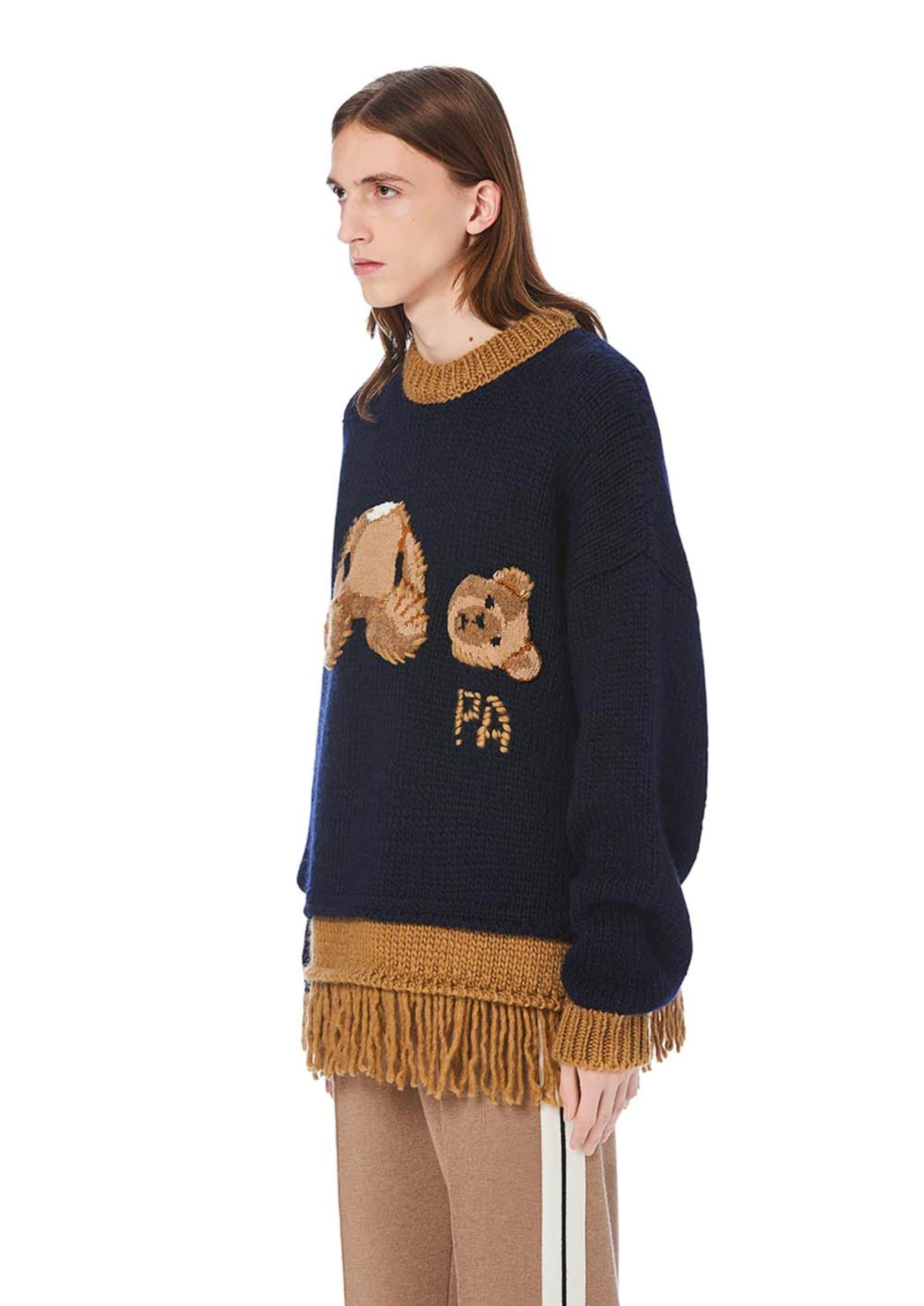 BEAR FRINGED SWEATER