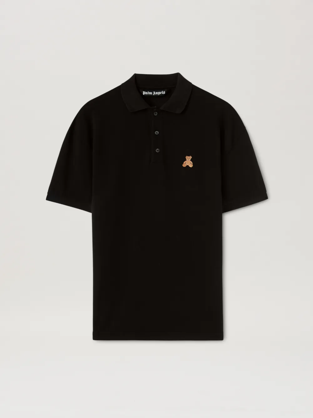 Bear in Mind Polo T-Shirt in black - Palm Angels® Official