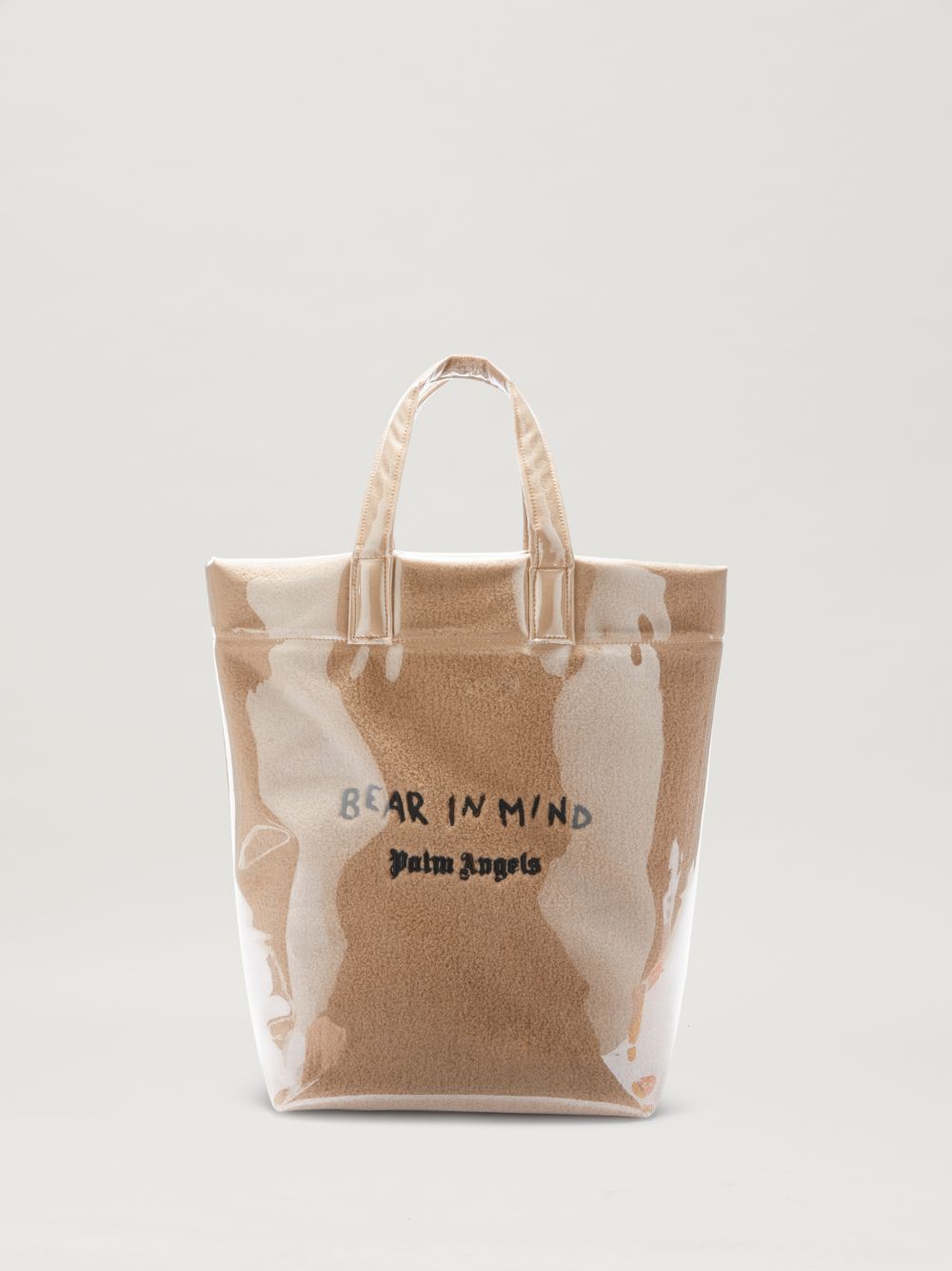 Bear In Mind Tote Bag In Brown - Palm Angels® Official