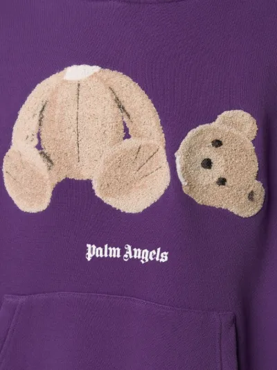 palm angels purple bear hoodie