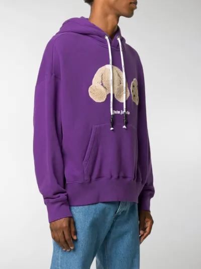 palm angels purple bear hoodie