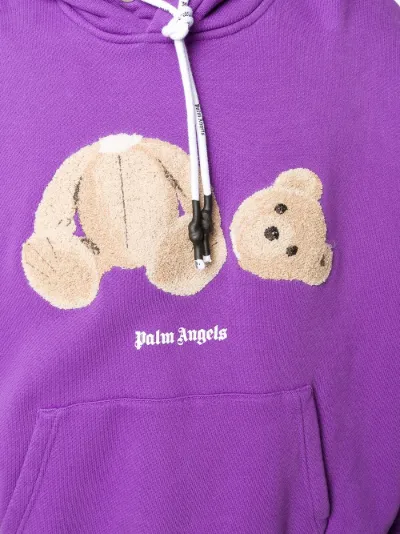 palm angels purple bear hoodie