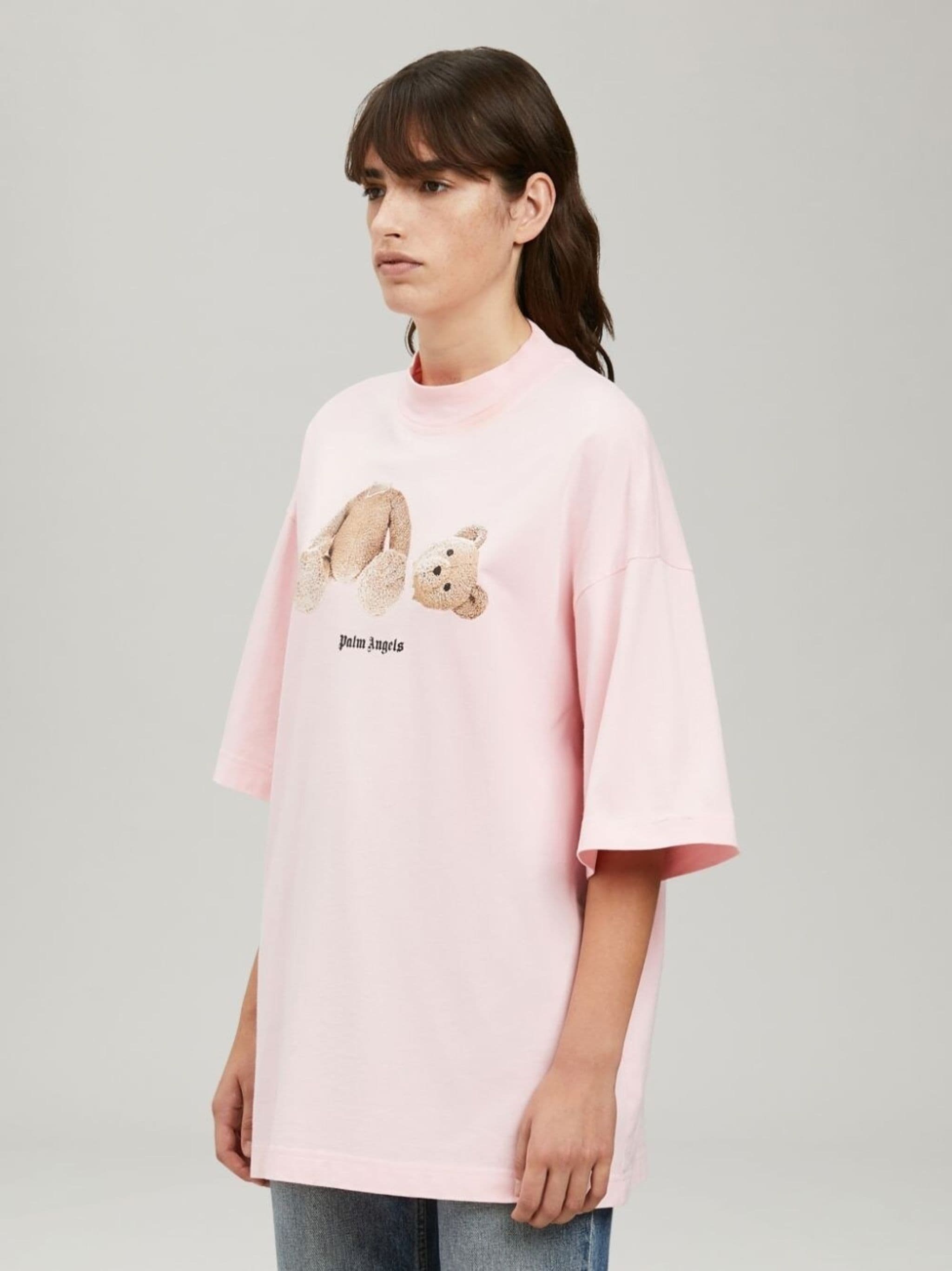 PALM ANGELS: T-shirt with bear print - Pink  PALM ANGELS t-shirt  PBX1001F23JER001 online at