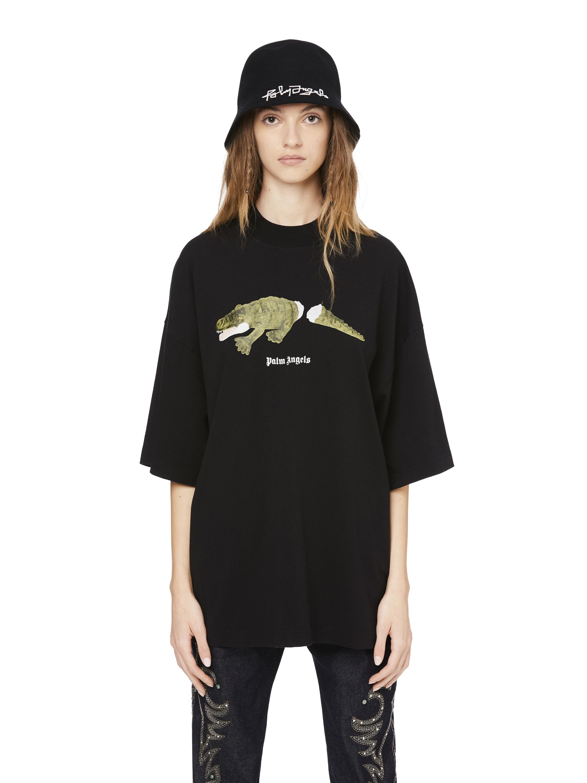 Palm Angels Color Splash Black Crewneck T-Shirt - DOT Made