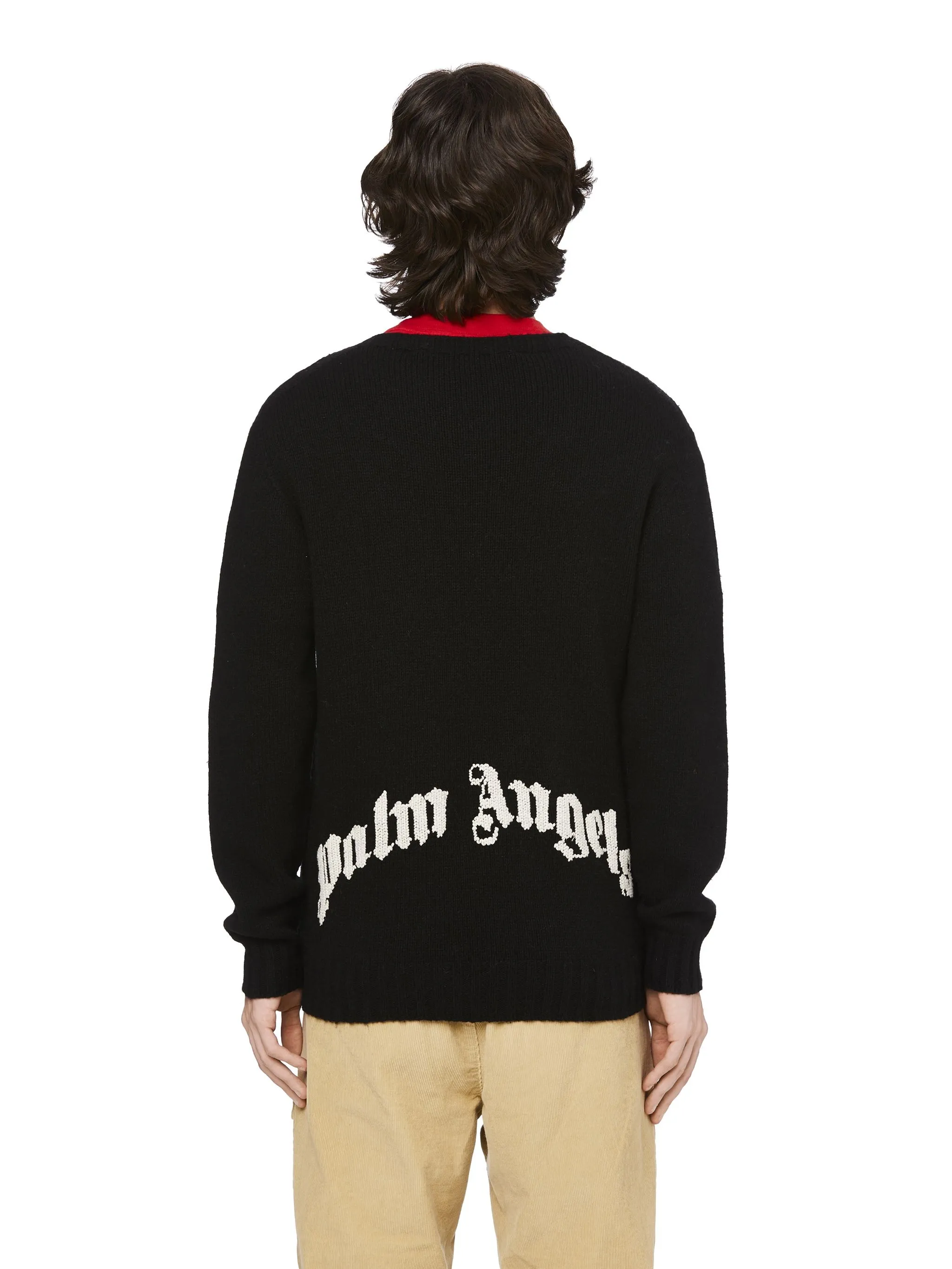 BLACK LOGO SWEATER - Palm Angels Official Website