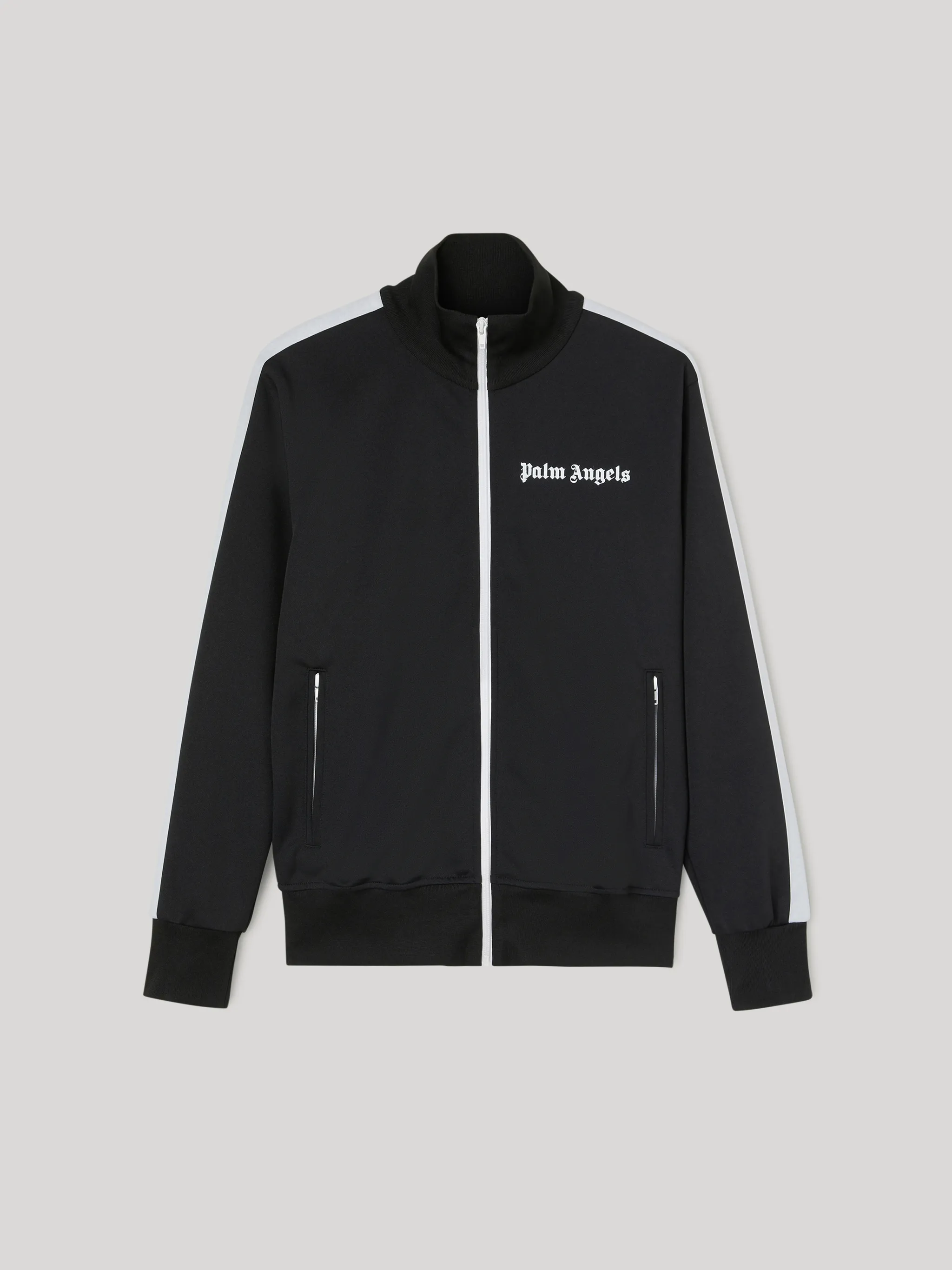 Hooded Track Down Jacket in black - Palm Angels® Official