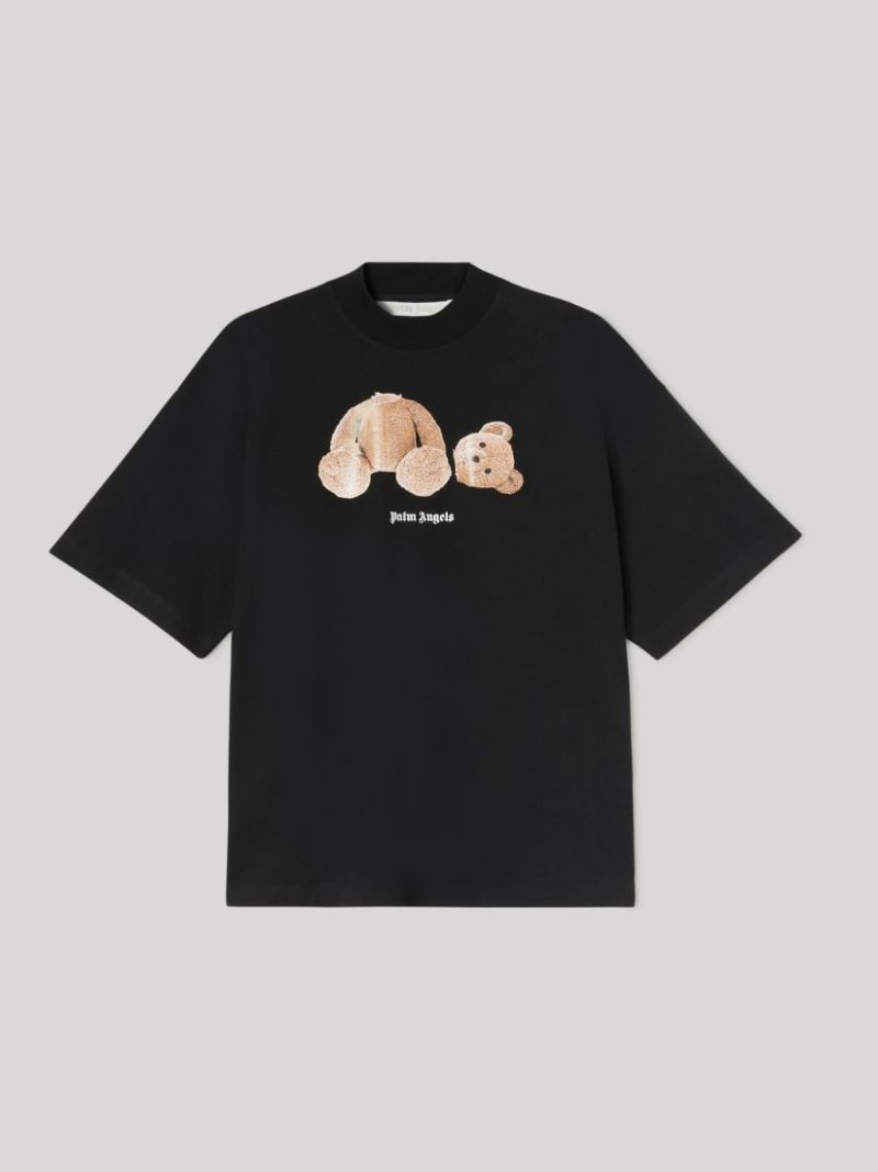 Broken Bear cotton T-shirt in black - Palm Angels® Official