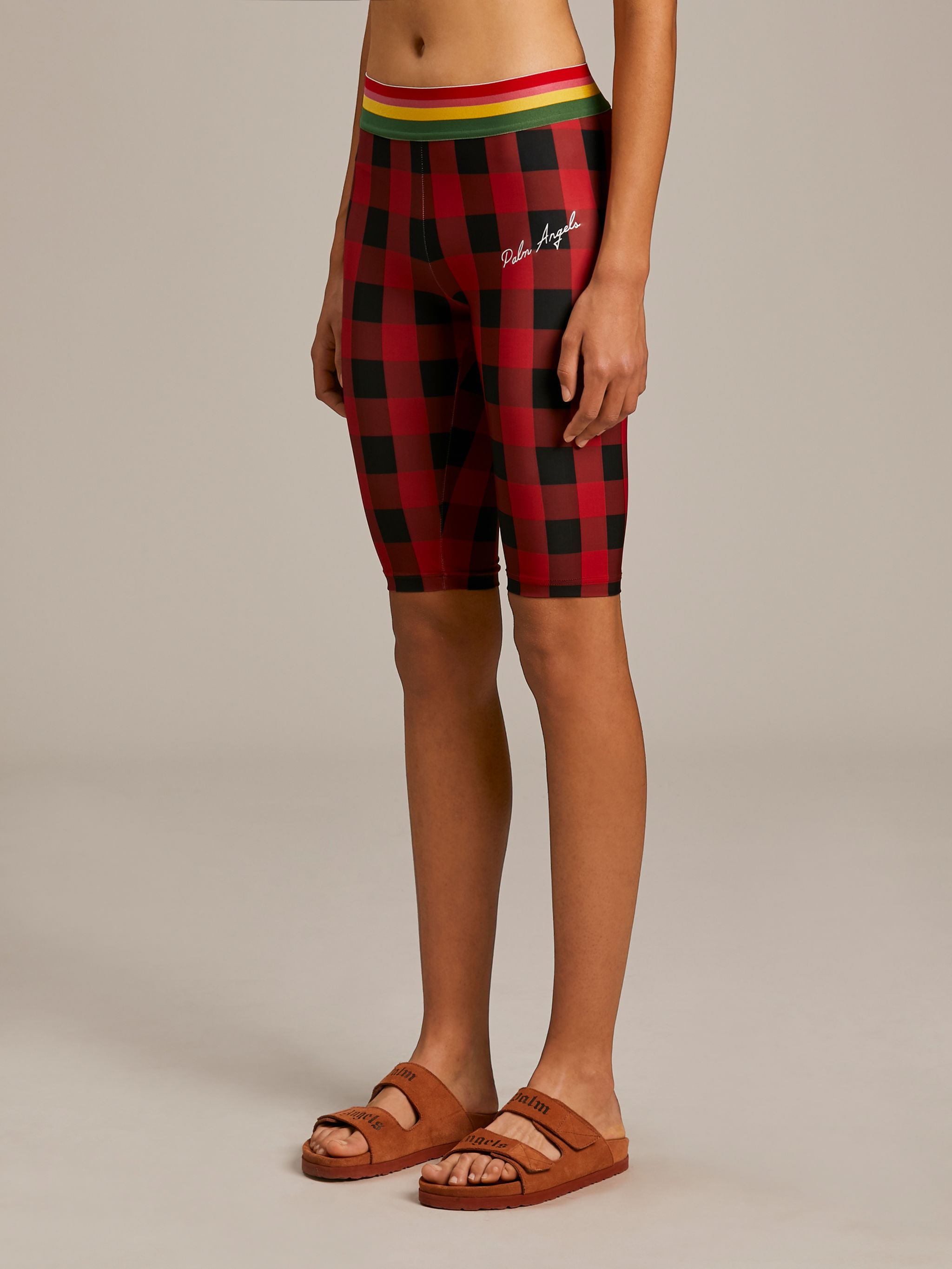 BUFFALO CHECK PANTS in red - Palm Angels® Official