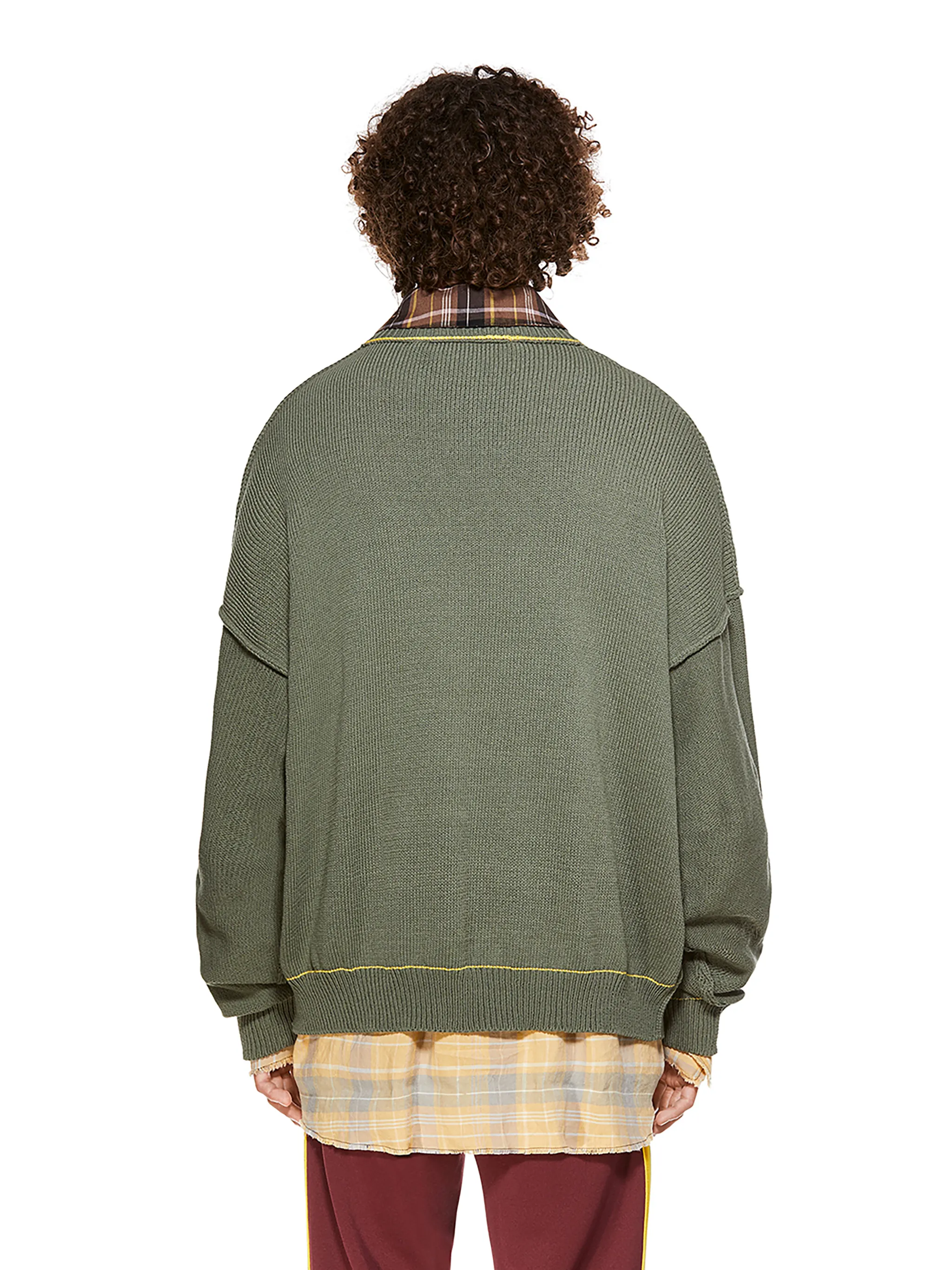 BURNING HEAD SWEATER in green - Palm Angels® Official