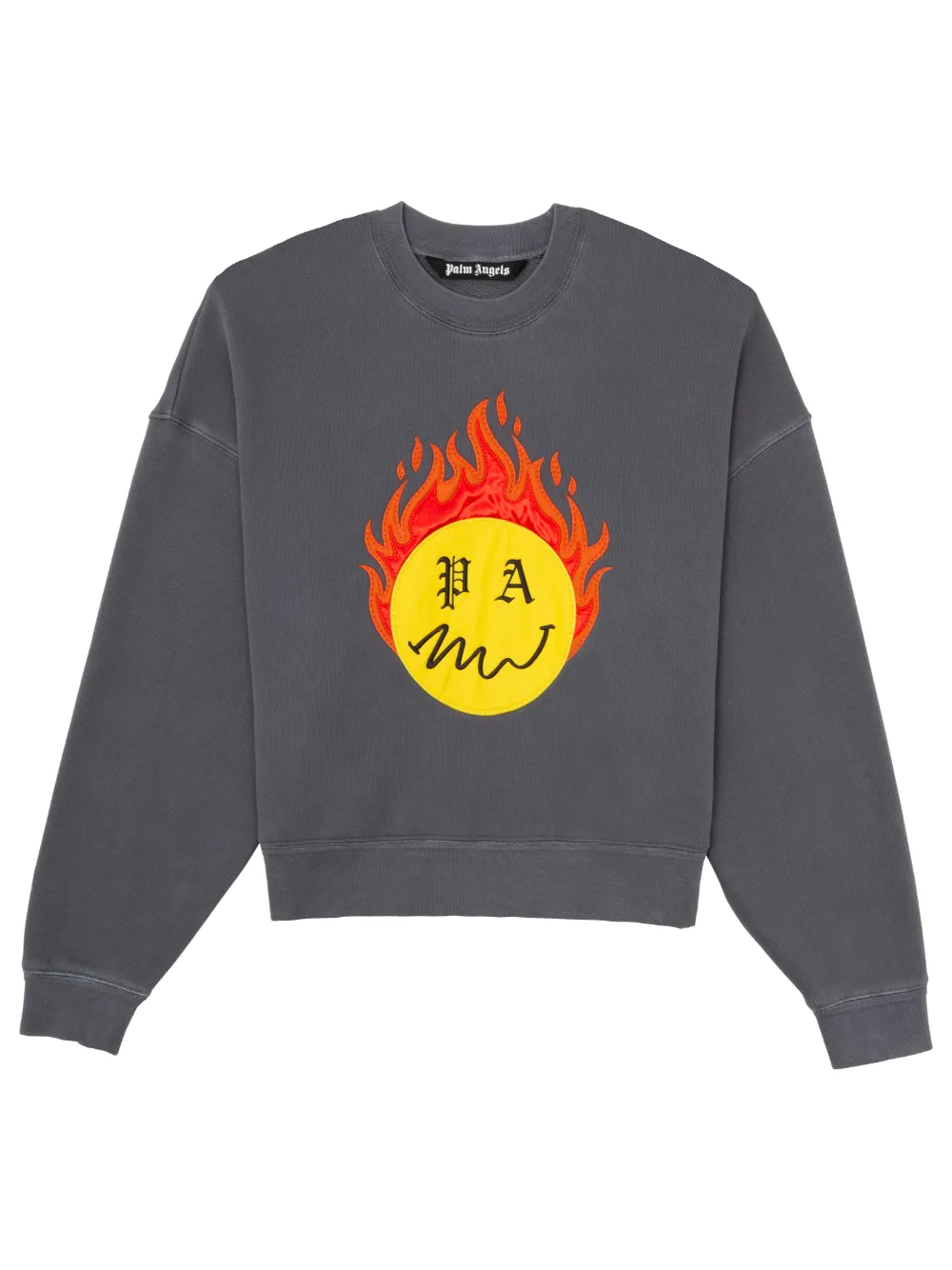 BURNING HEAD SWEATSHIRT in grey - Palm Angels® Official