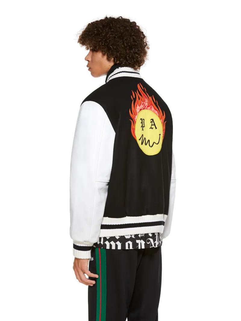 BURNING HEAD VARSITY JACKET - Palm AngelsÂ® Official