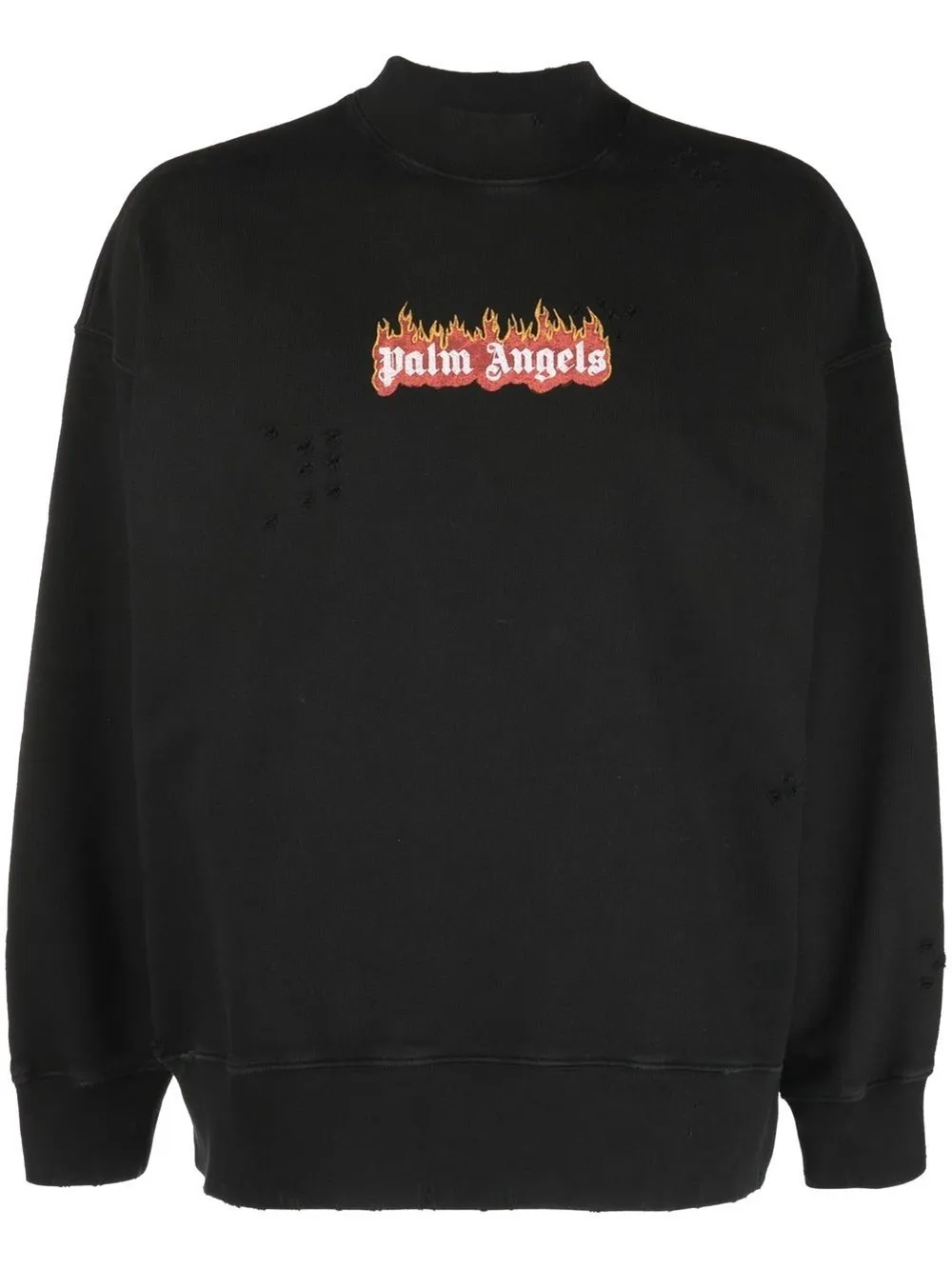 Palm Angels Burning Logo-print distressed sweatshirt | Eraldo.com HR