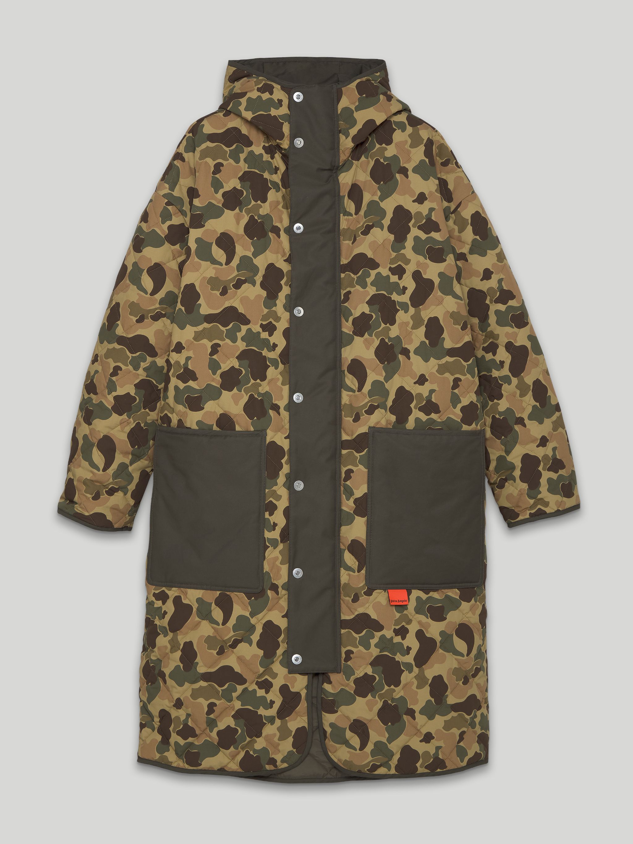 CAMOUFLAGE HOODED COAT