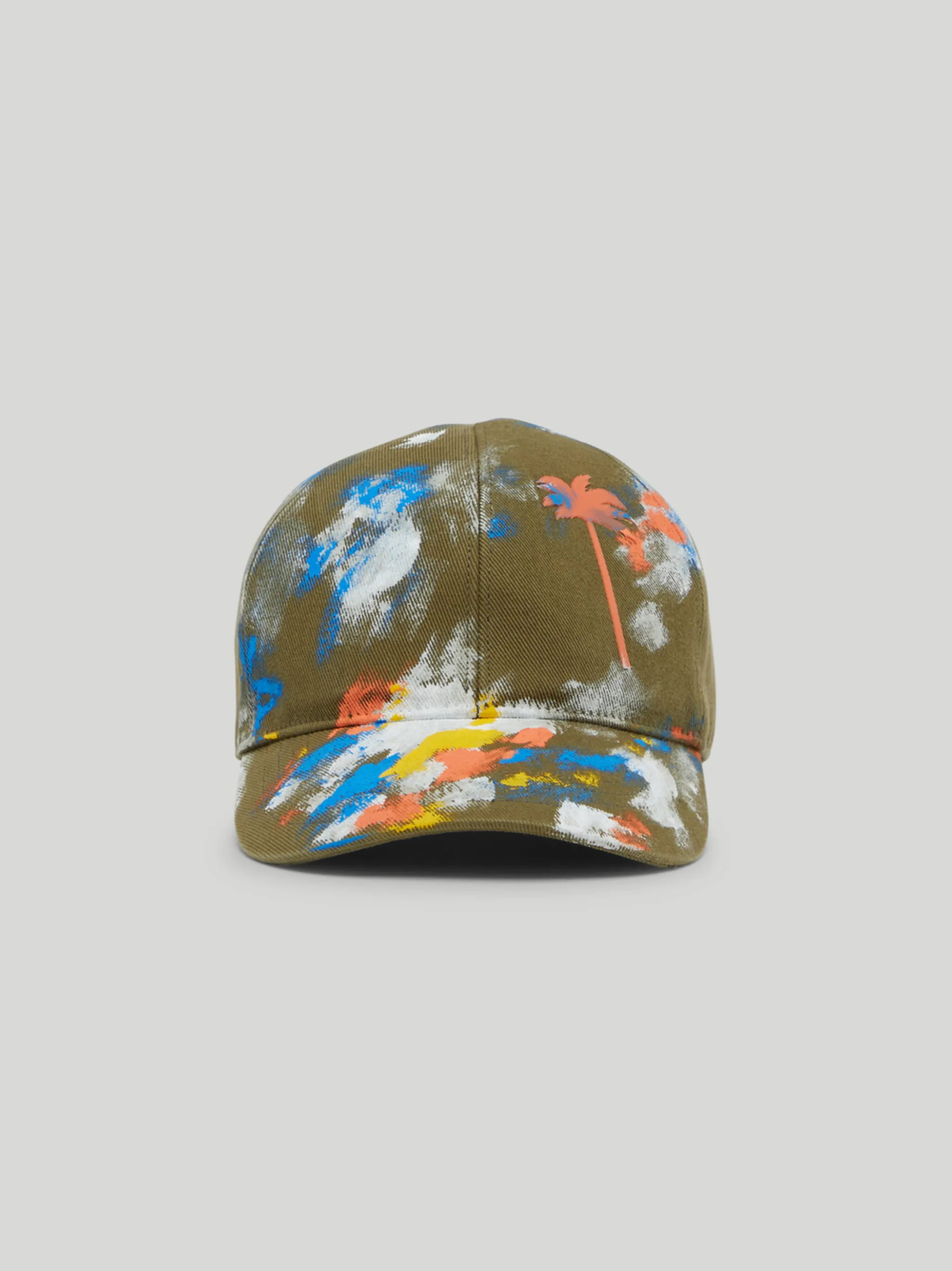 CAPPELLO IN PXP VERDE MILITARE CON EFFETTO VERNICE - Sito ufficiale di Palm  Angels®