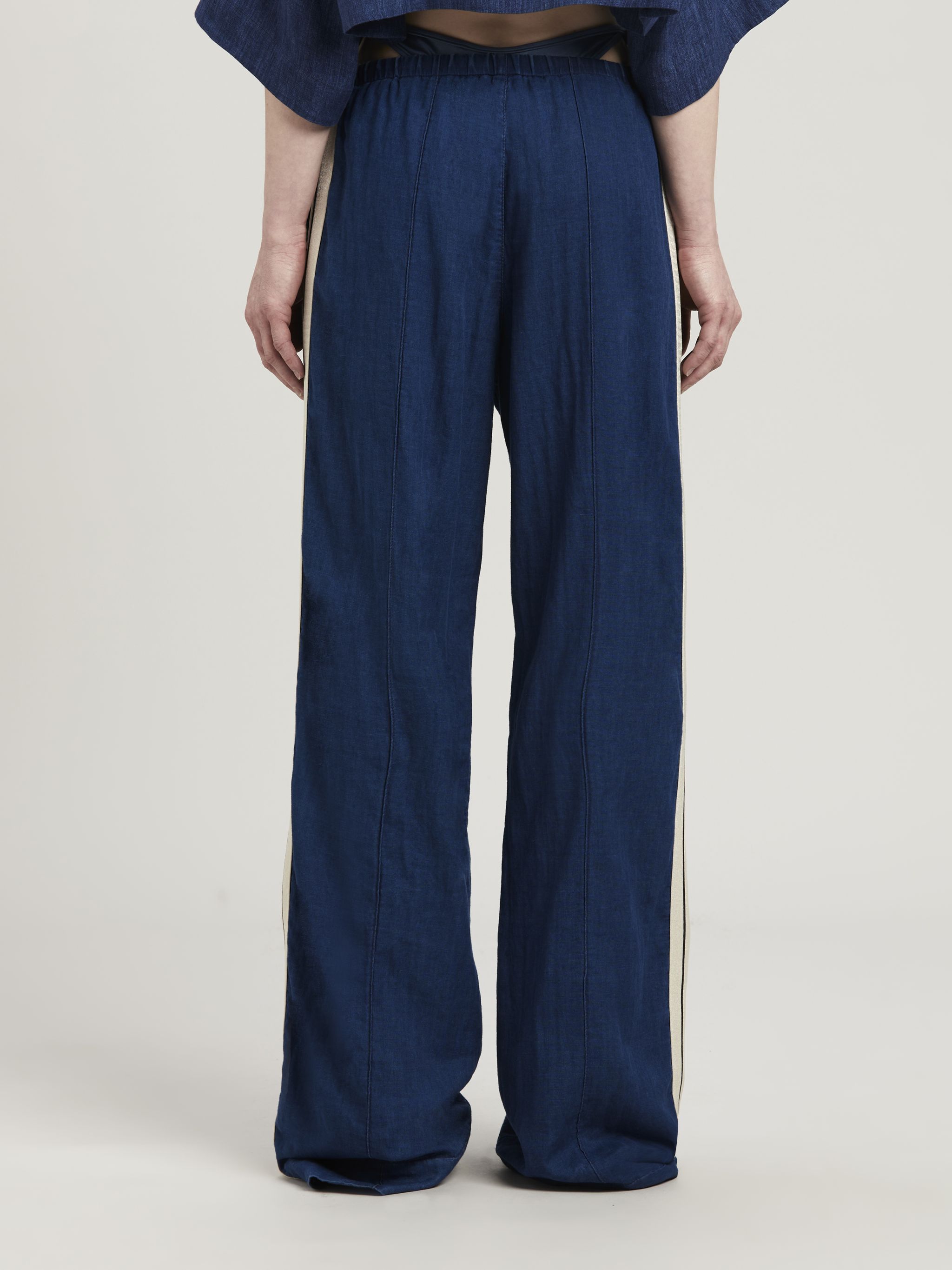 Chambray Track Pants in blue - Palm Angels® Official