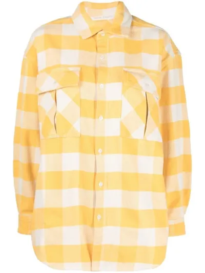 check-pattern long-sleeve shirt | Palm 