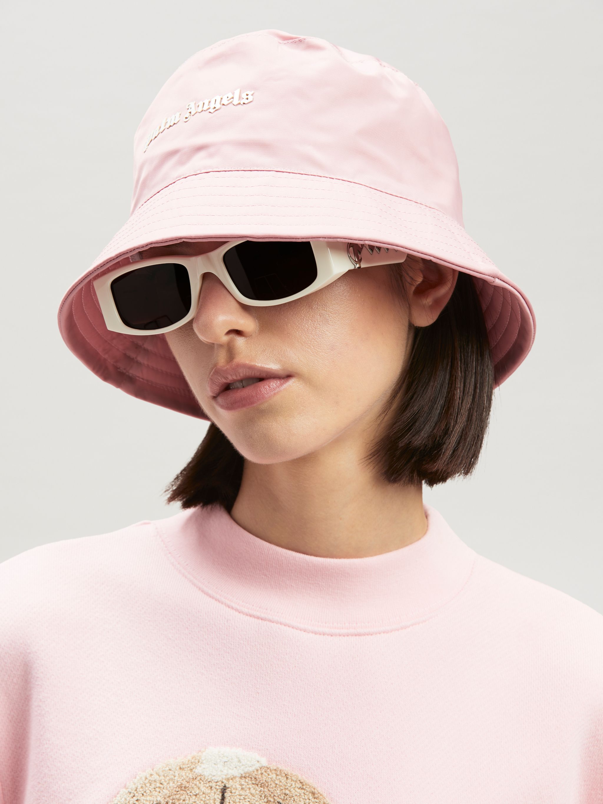 Classic Logo Bucket Hat in pink - Palm Angels® Official