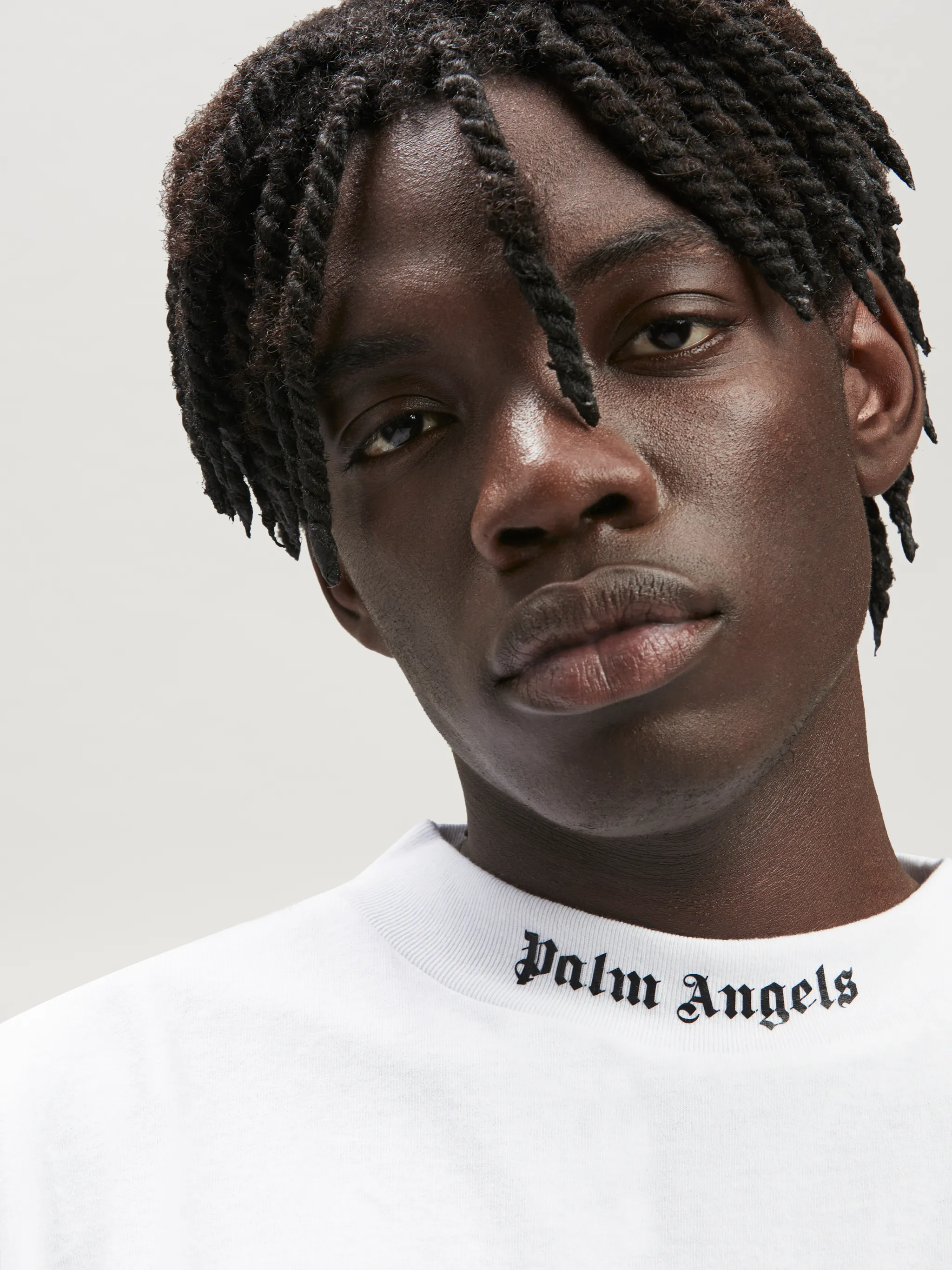 CLASSIC LOGO OVER T-SHIRT in white - Palm Angels® Official