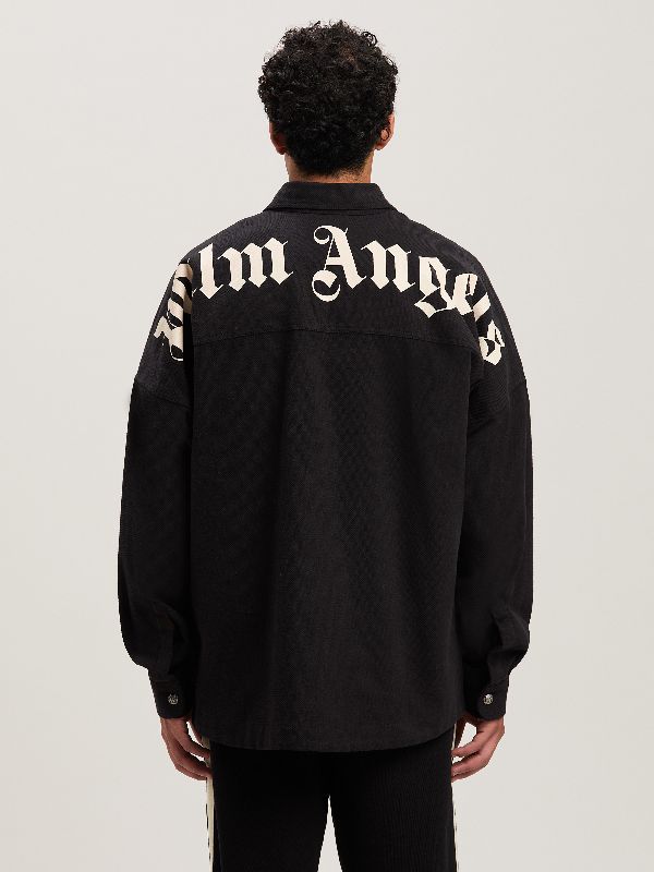 Classic Logo Overshirt In 1003 Black Off White Palm Angels Official