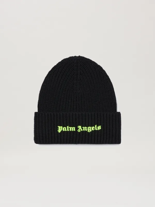 Classic Logo Ribbed Beanie on Sale - Palm Angels® Official