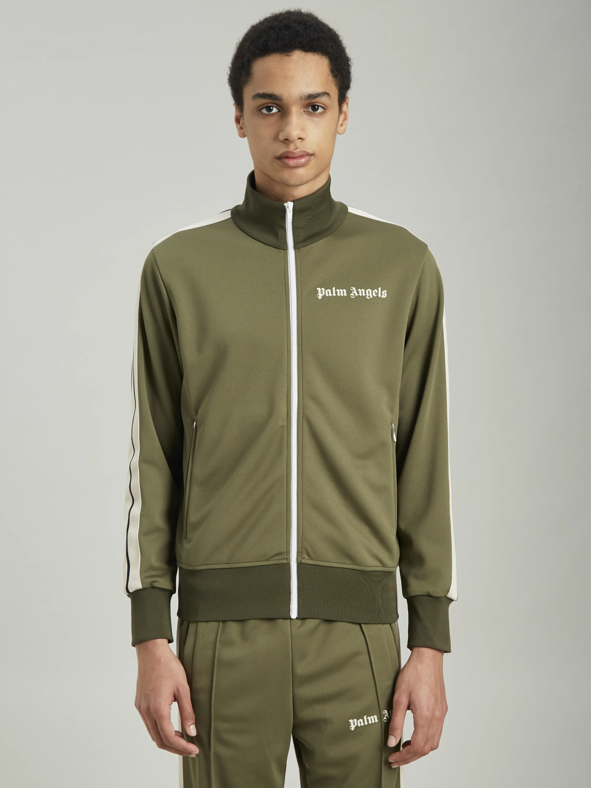 army green track jacket