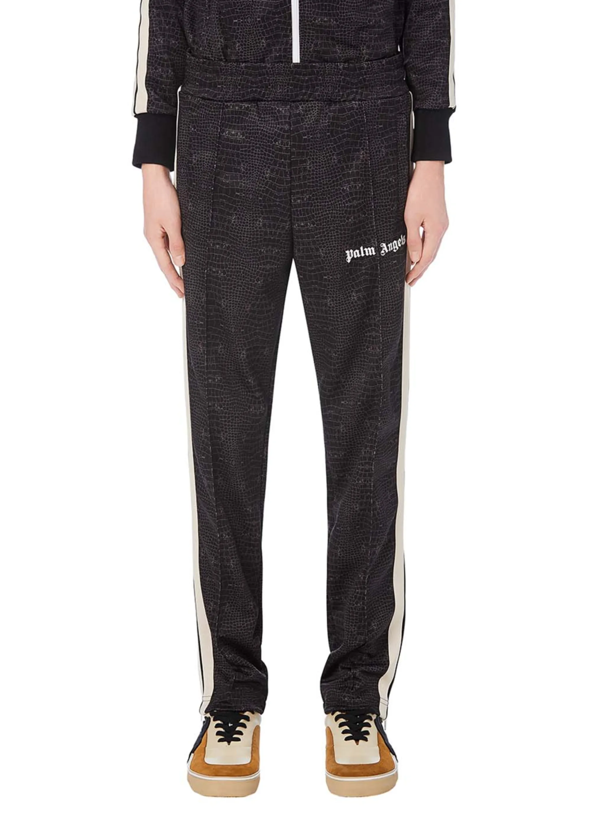 CROCO TRACK PANTS in black - Palm Angels® Official CROCO TRACK PANTS in black - Palm Angels® Official