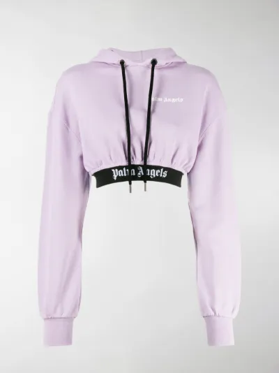 purple cropped sweatshirt