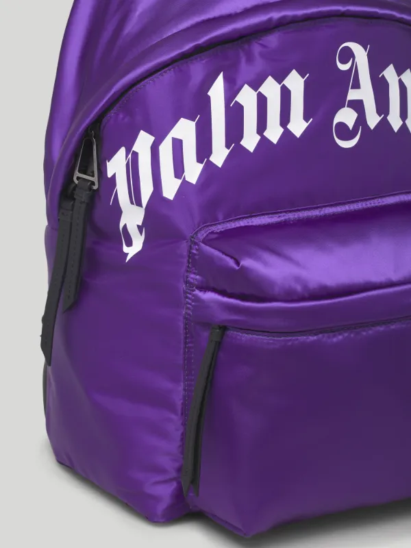 CURVED LOGO BACKPACK in purple Palm Angels® Official