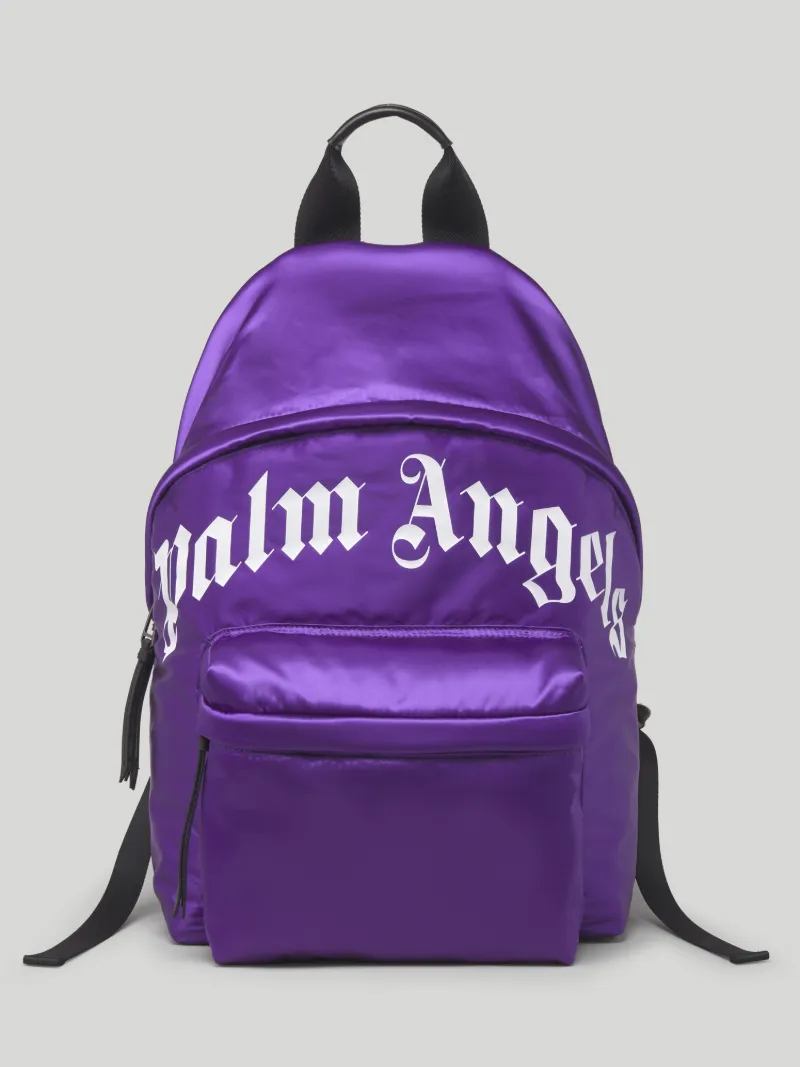 CURVED LOGO BACKPACK in purple Palm Angels® Official