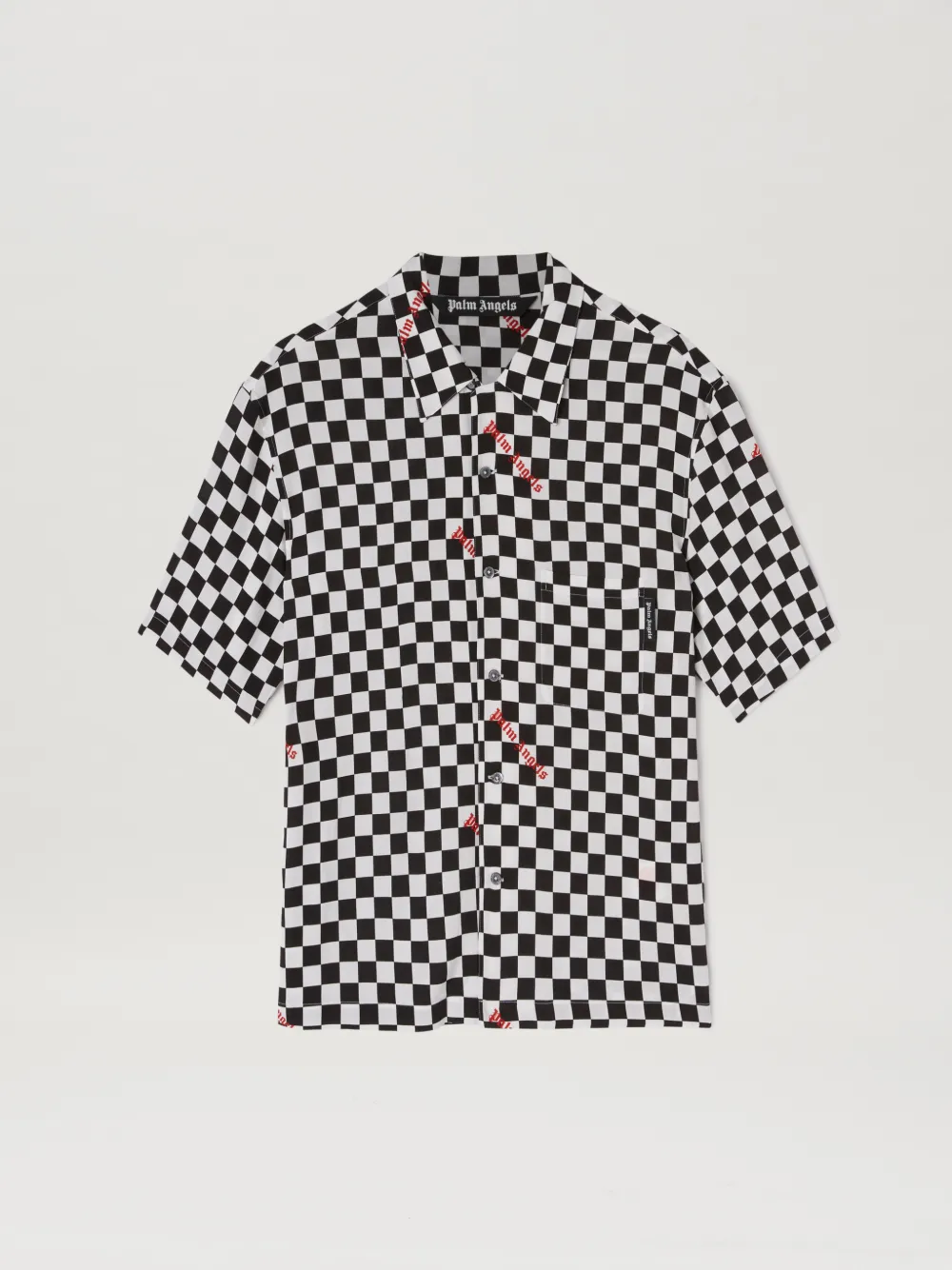 PALM ANGELS Damier Floral Bowling Shirt Short cheapest Sleeve PMGA037S20764002 MSRP $625