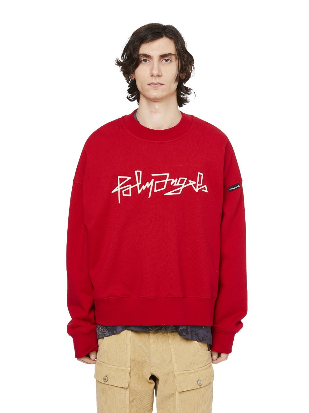 DESERT LOGO L/S SWEATSHIRT in red - Palm Angels® Official