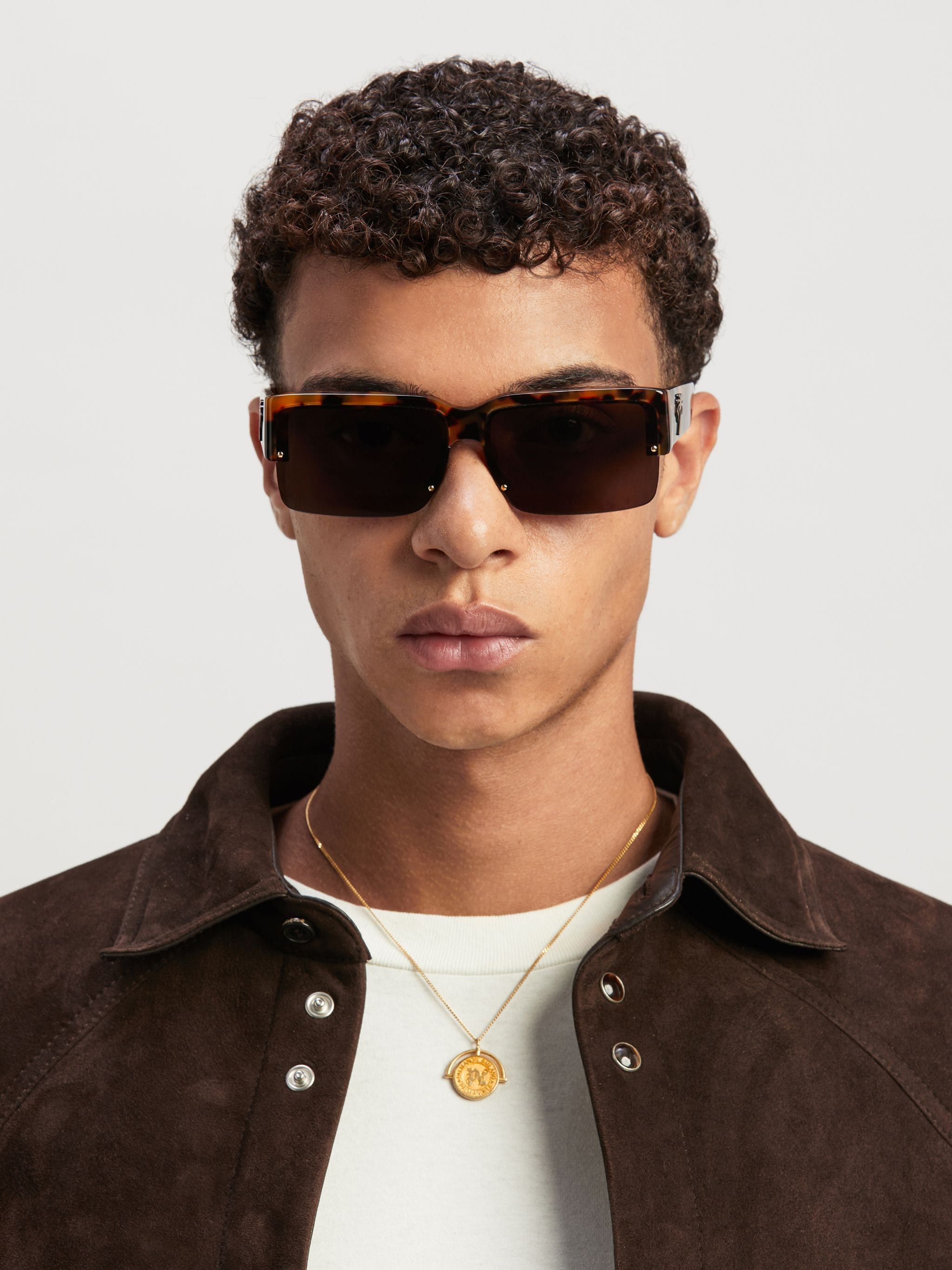 Drain Sunglasses in brown - Palm Angels® Official